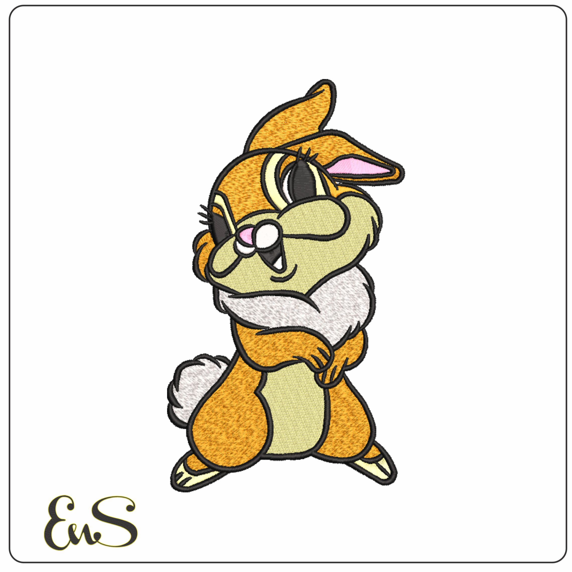 Miss Bunny Disney- Elegant embroidery design file - instant download