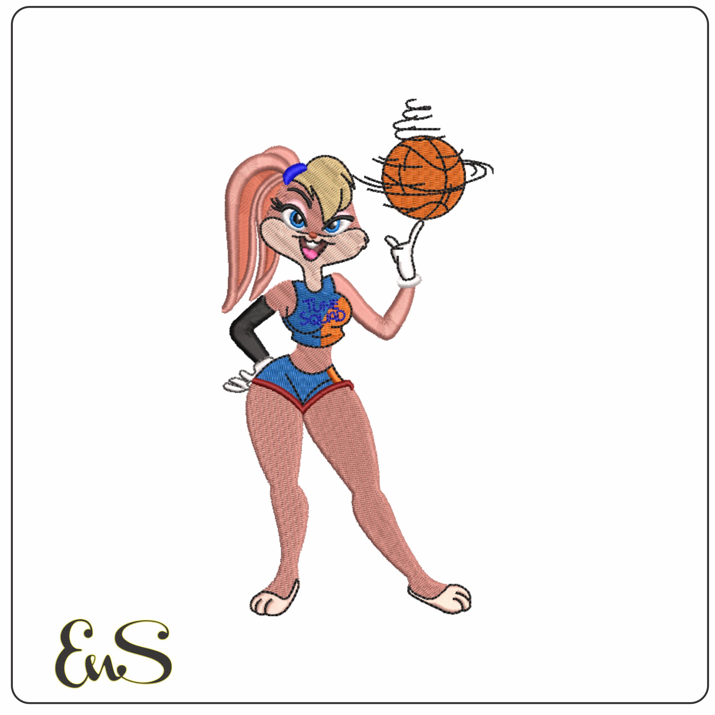 Ms Buggs Space Jam- Elegant embroidery design file - instant download