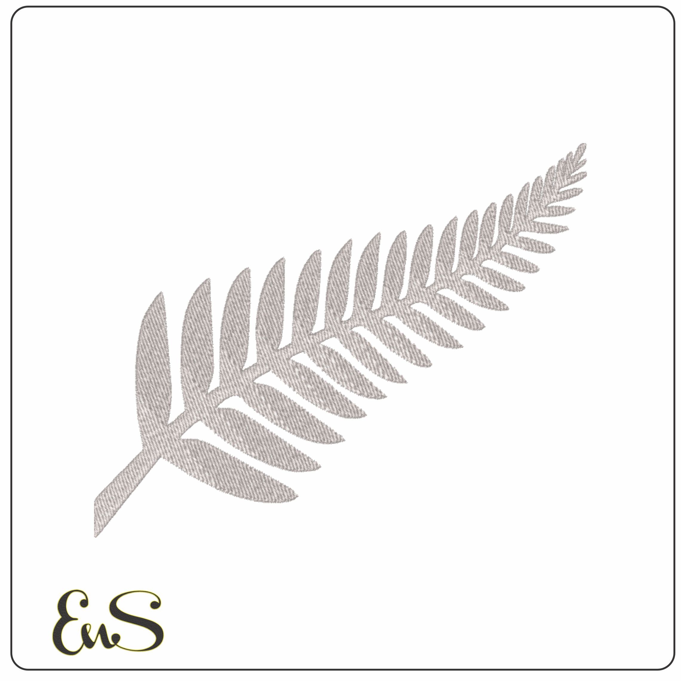 New Zealand Fern- Elegant embroidery design file - instant download