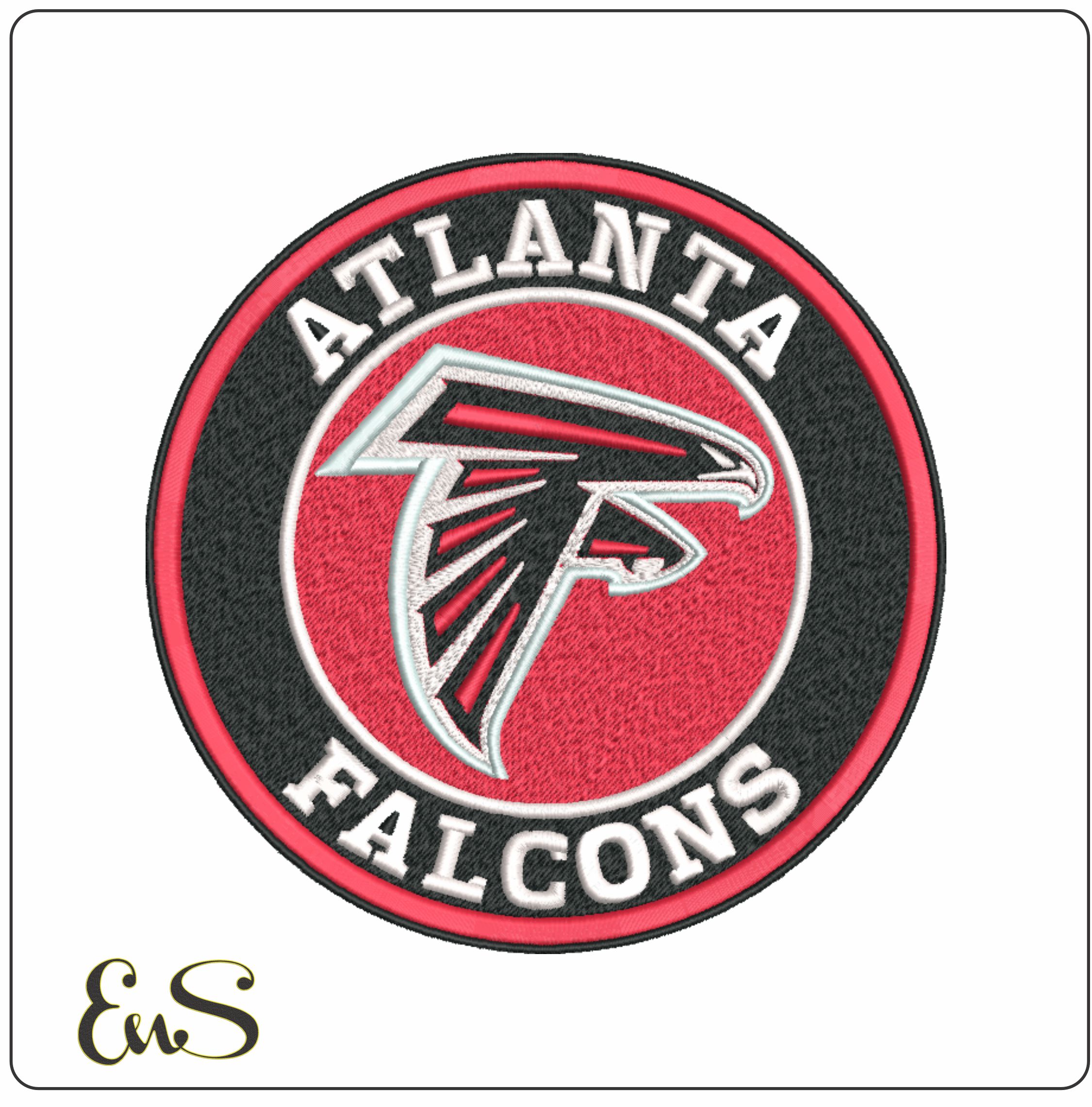 Atlanta Falcon- Elegant embroidery design file - instant download
