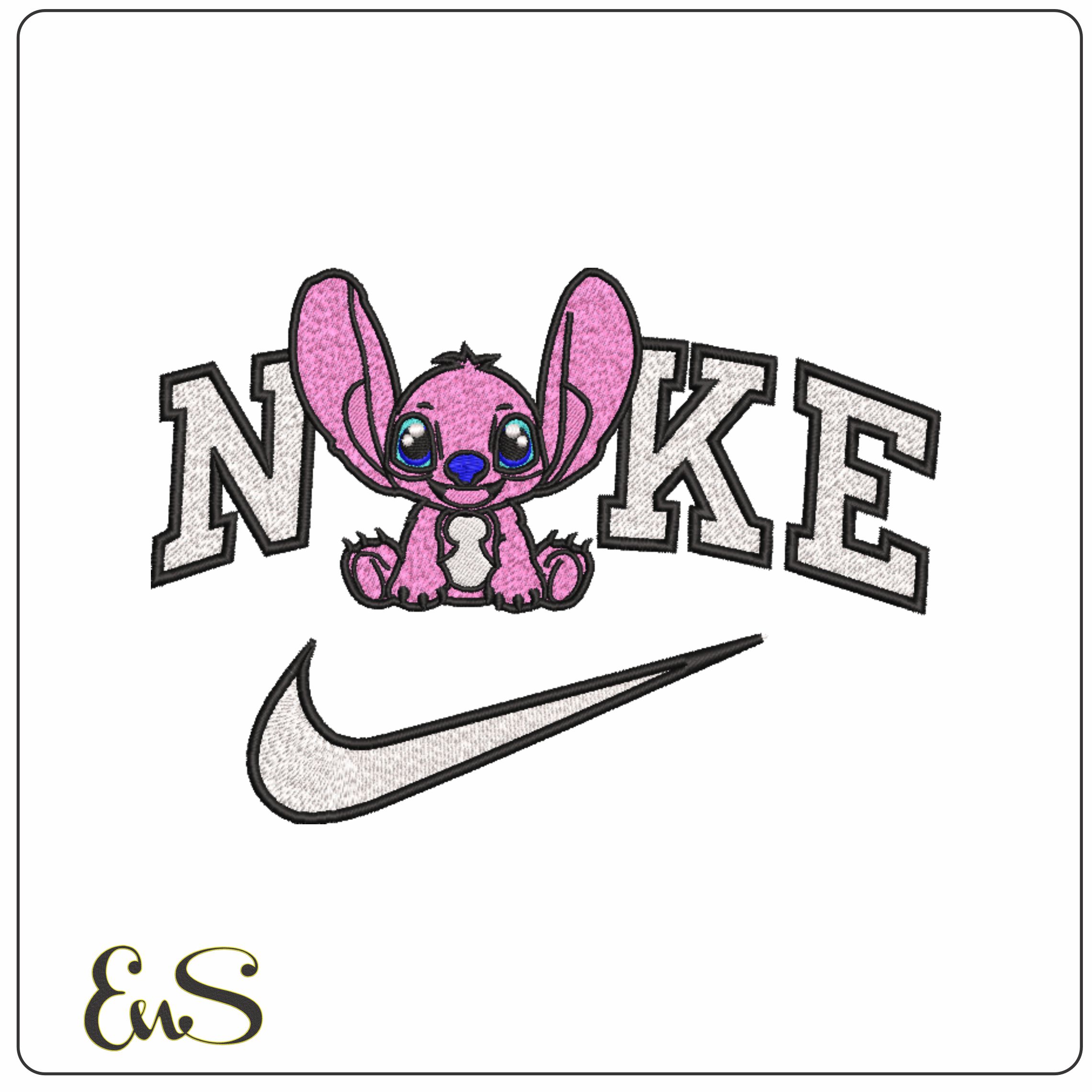 Nike Angel - Lilo and Stitch- Elegant embroidery design file - instant download