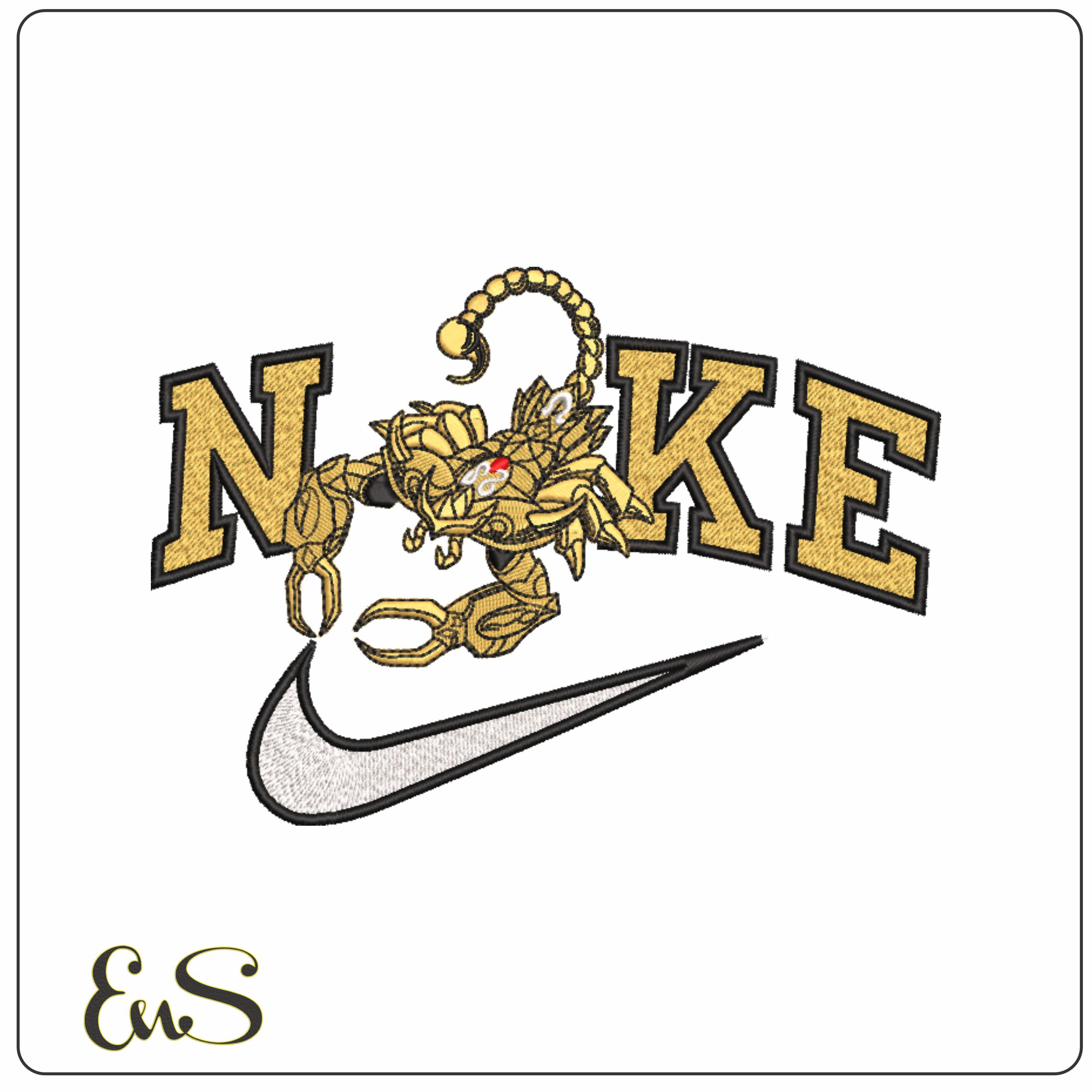 Nike Armoured Scorpion Anime- Elegant embroidery design file - instant download