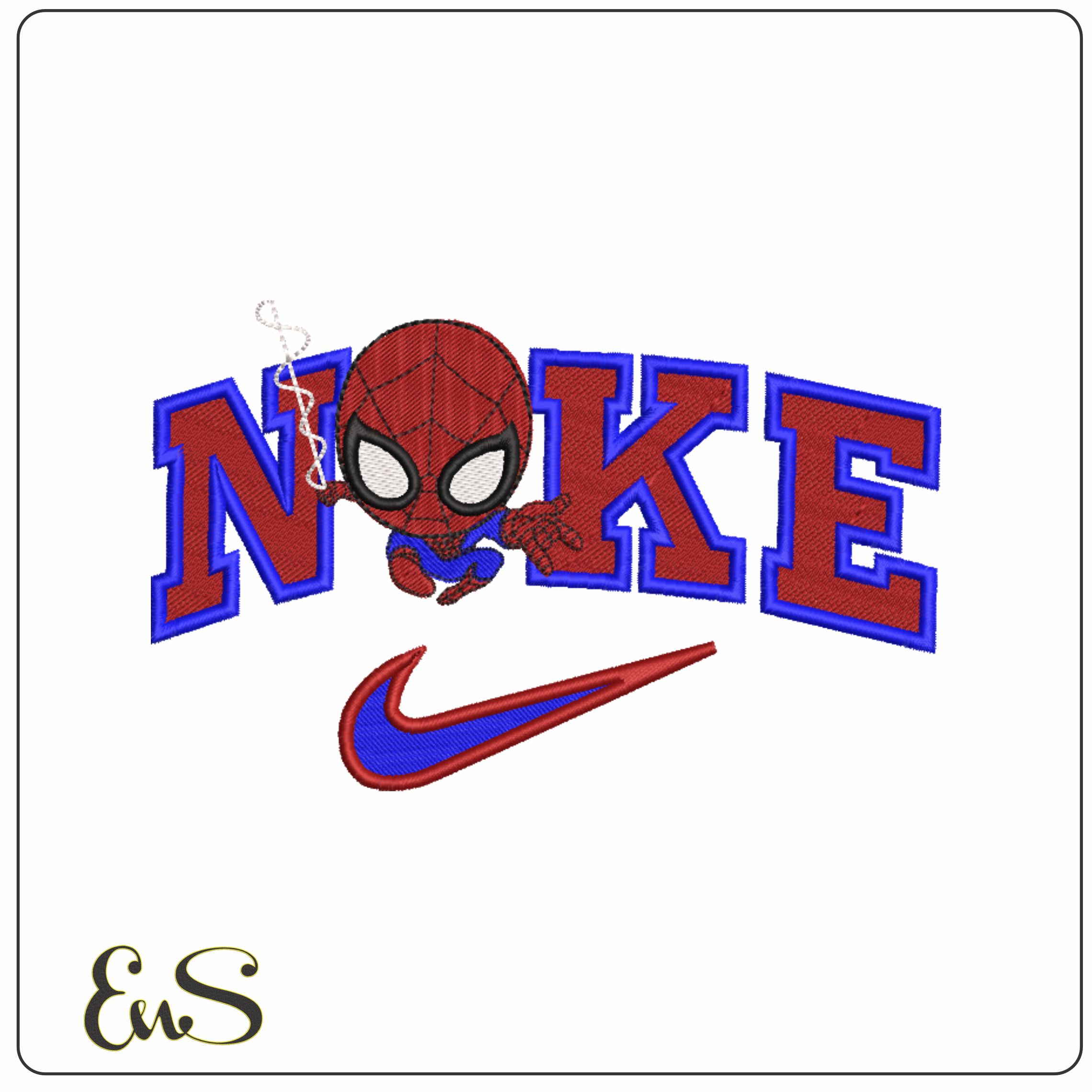 Nike Baby Spiderman Swinging- Elegant embroidery design file - instant download