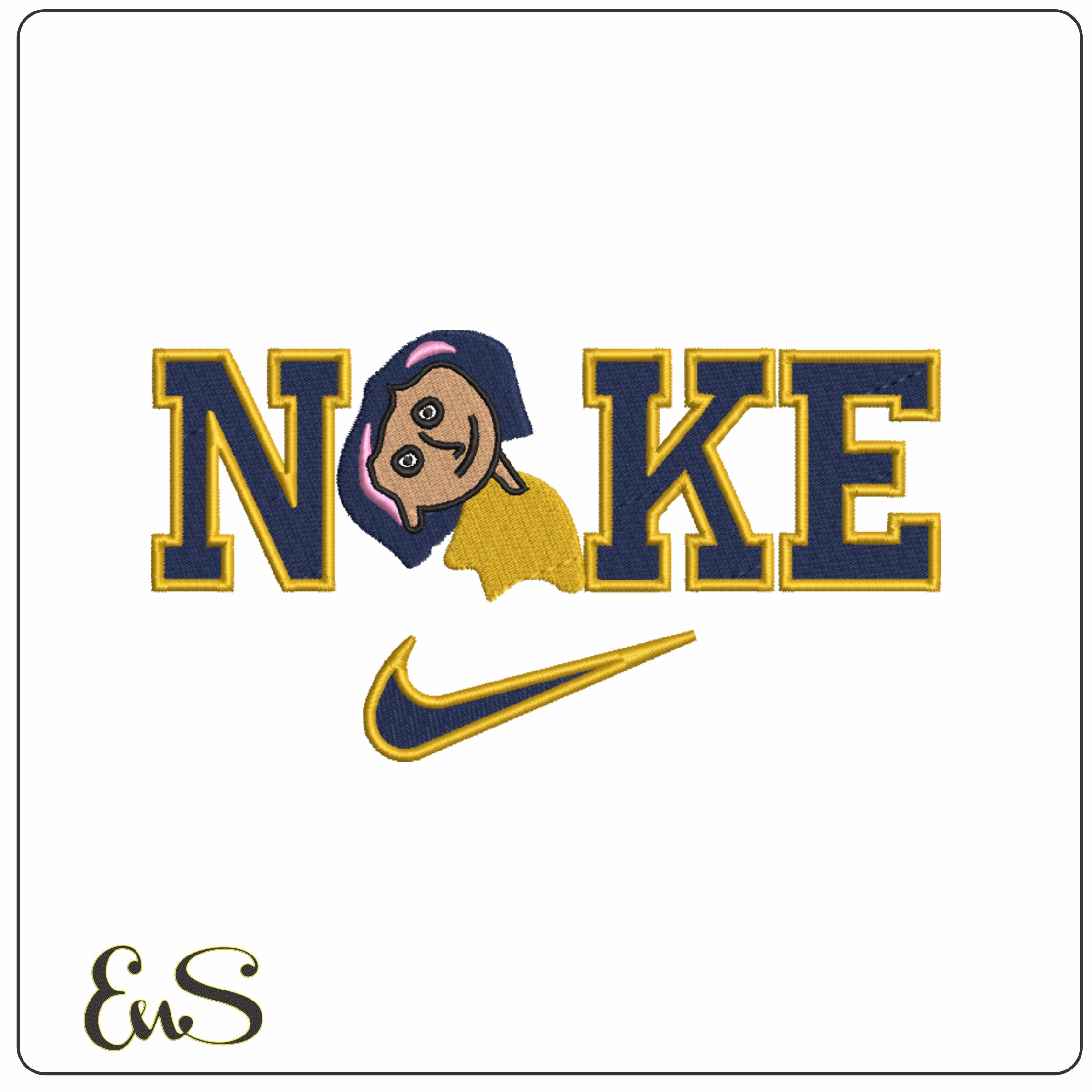 Nike Girl- Elegant embroidery design file - instant download
