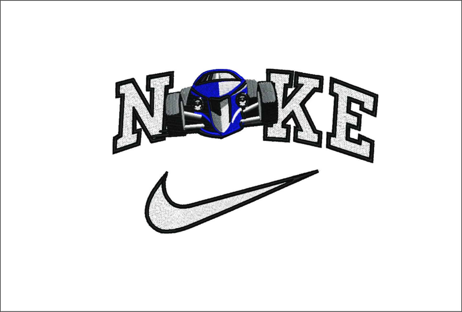 Nike Hot Rod Front- Elegant embroidery design file - instant download