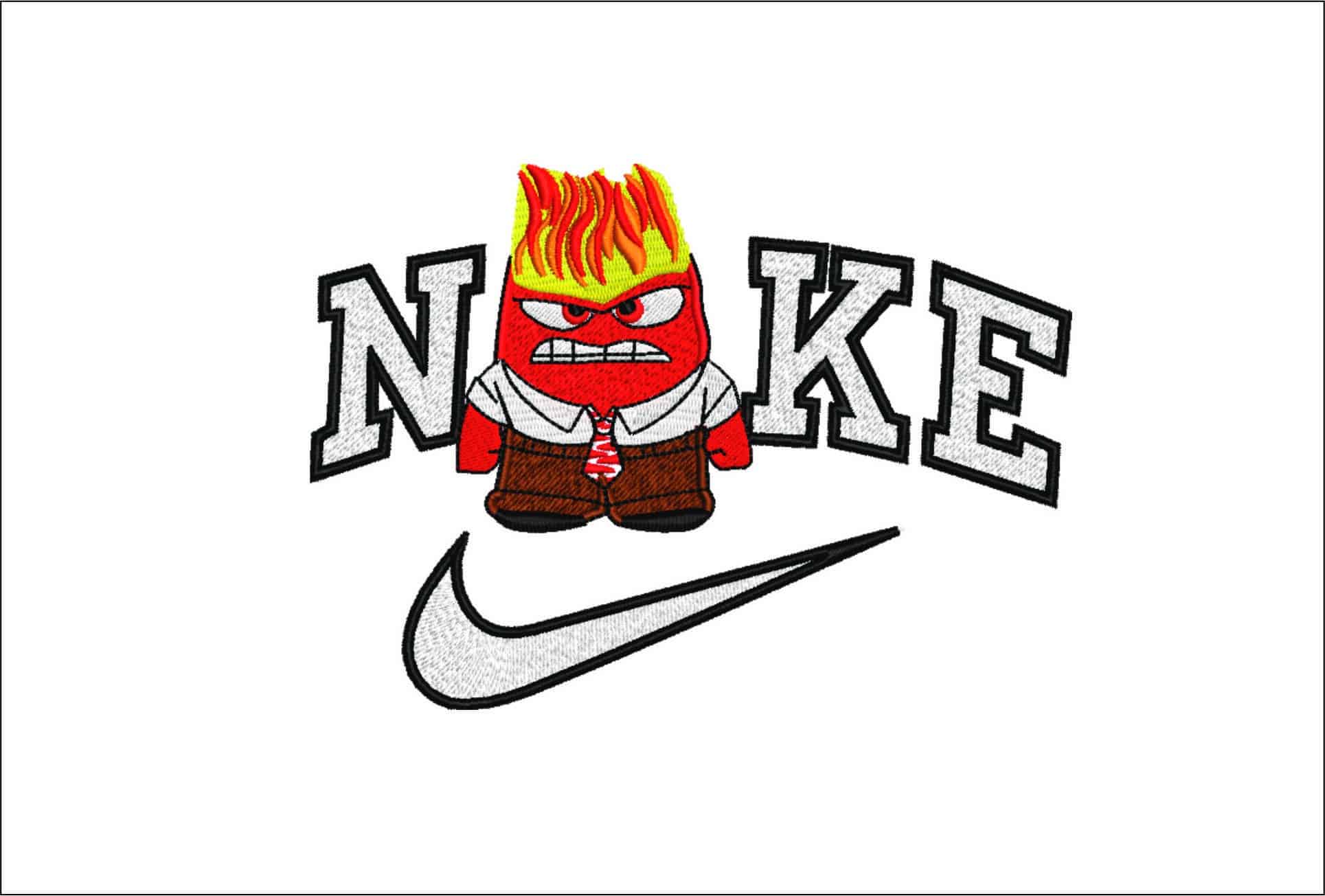 Nike Inside out 2 Anger- Elegant embroidery design file - instant download