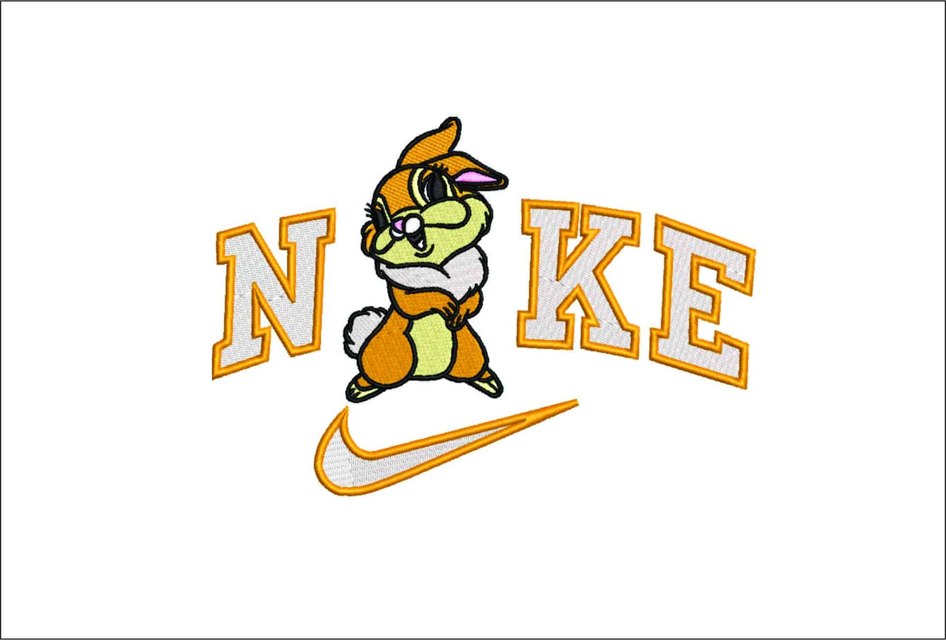 Nike Miss Bunny- Elegant embroidery design file - instant download