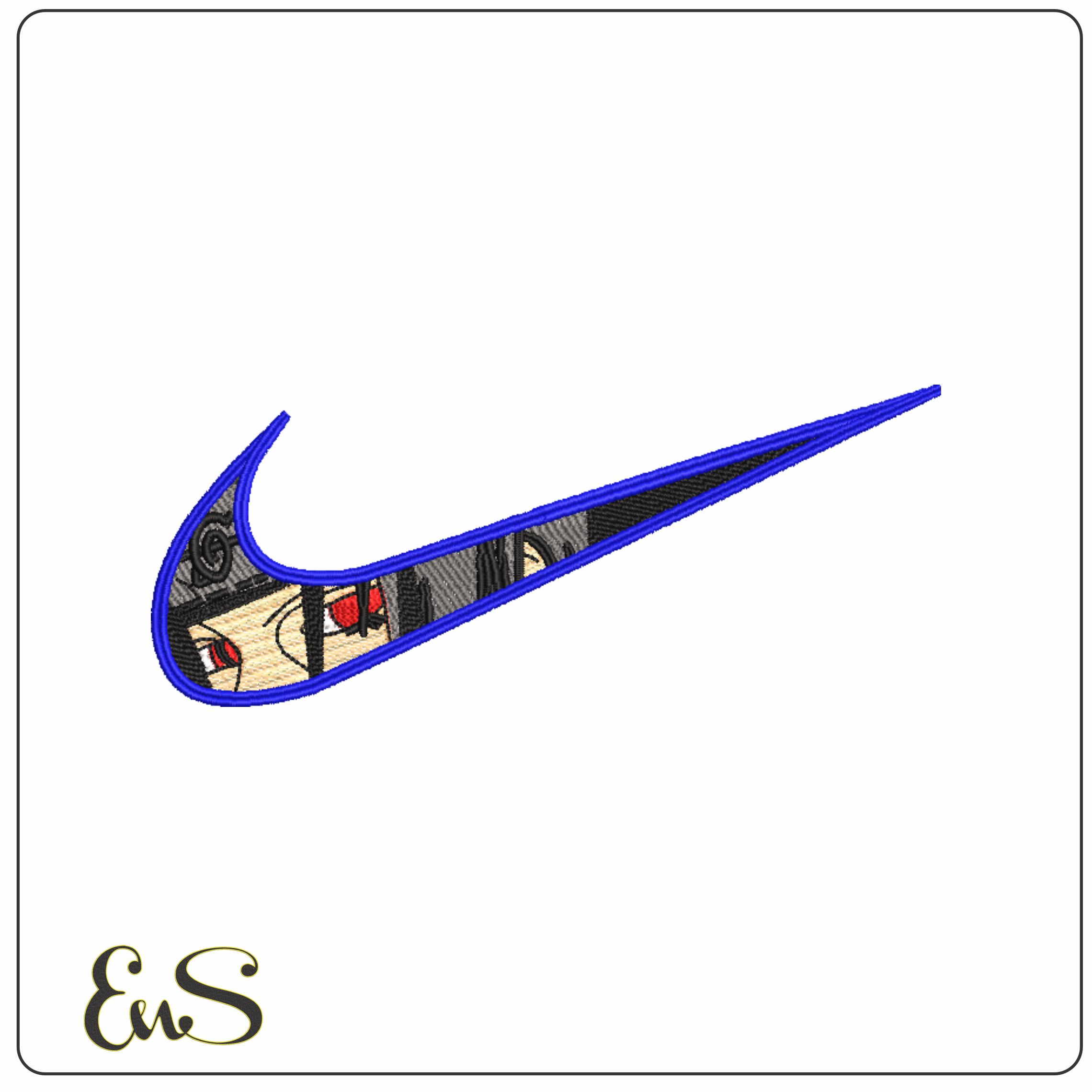 Nike Naruto Eyes - Anime- Elegant embroidery design file - instant download