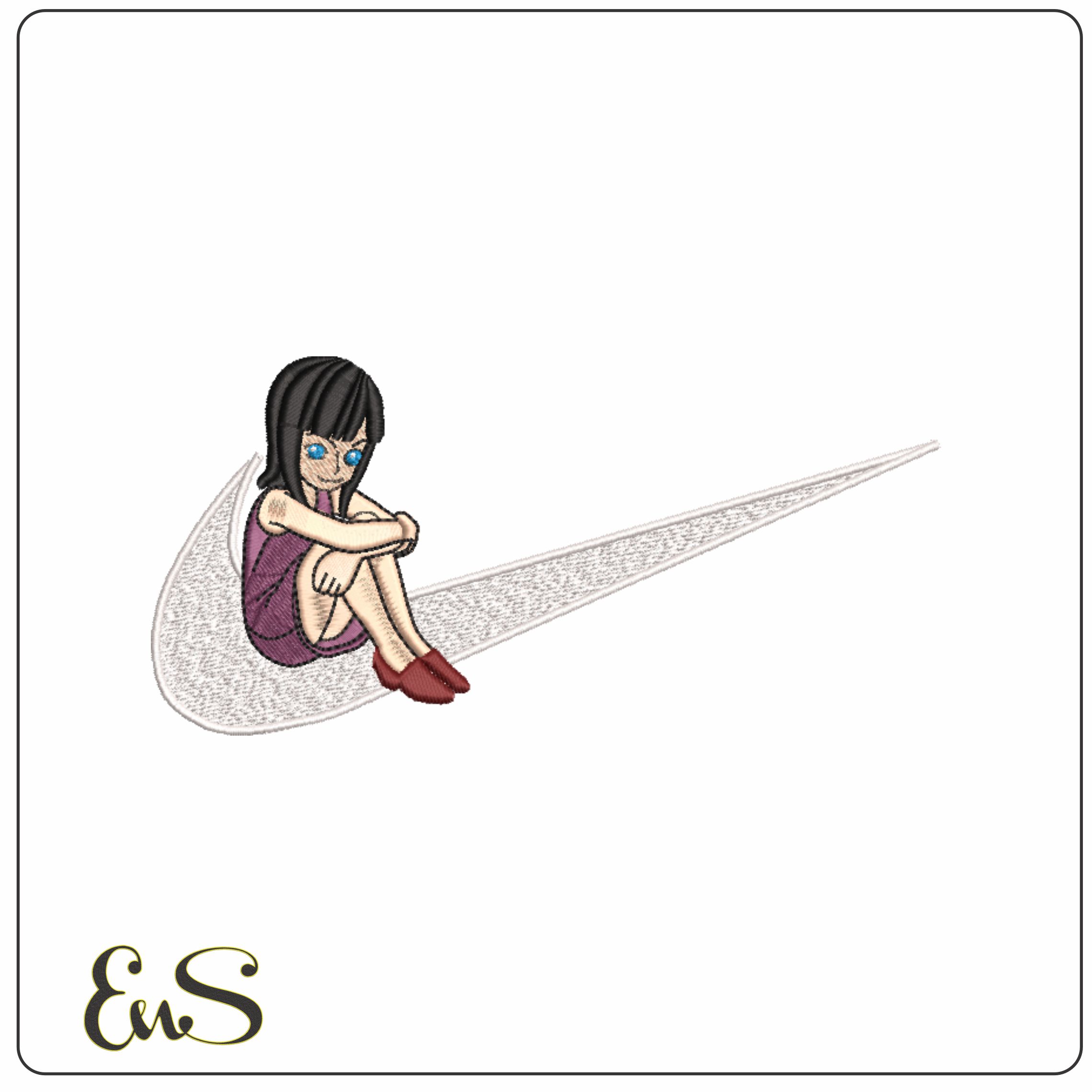 Nike Nico Robin - Luffy Pirates- Elegant embroidery design file - instant download