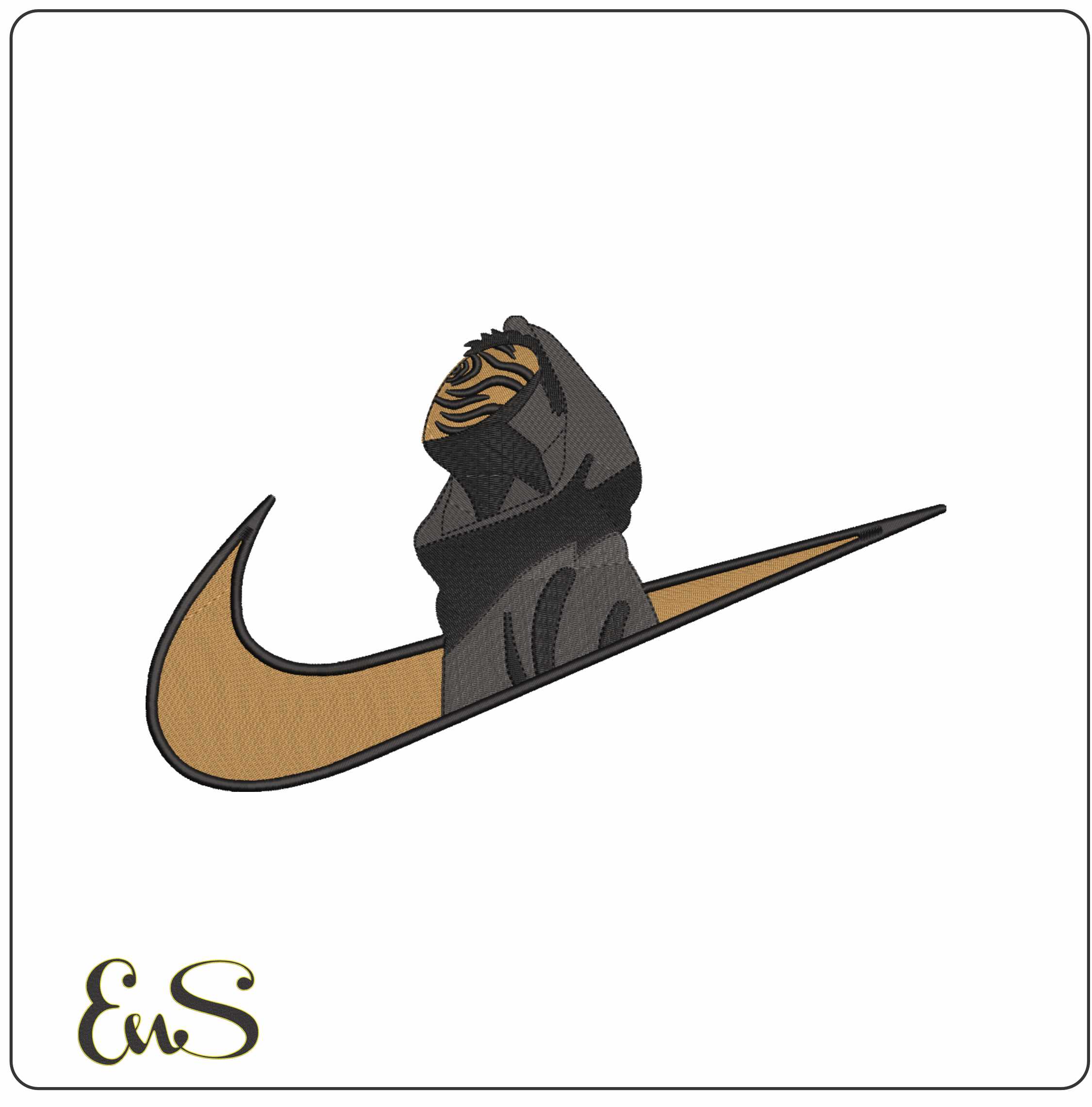 Nike Obito - Anime- Elegant embroidery design file - instant download