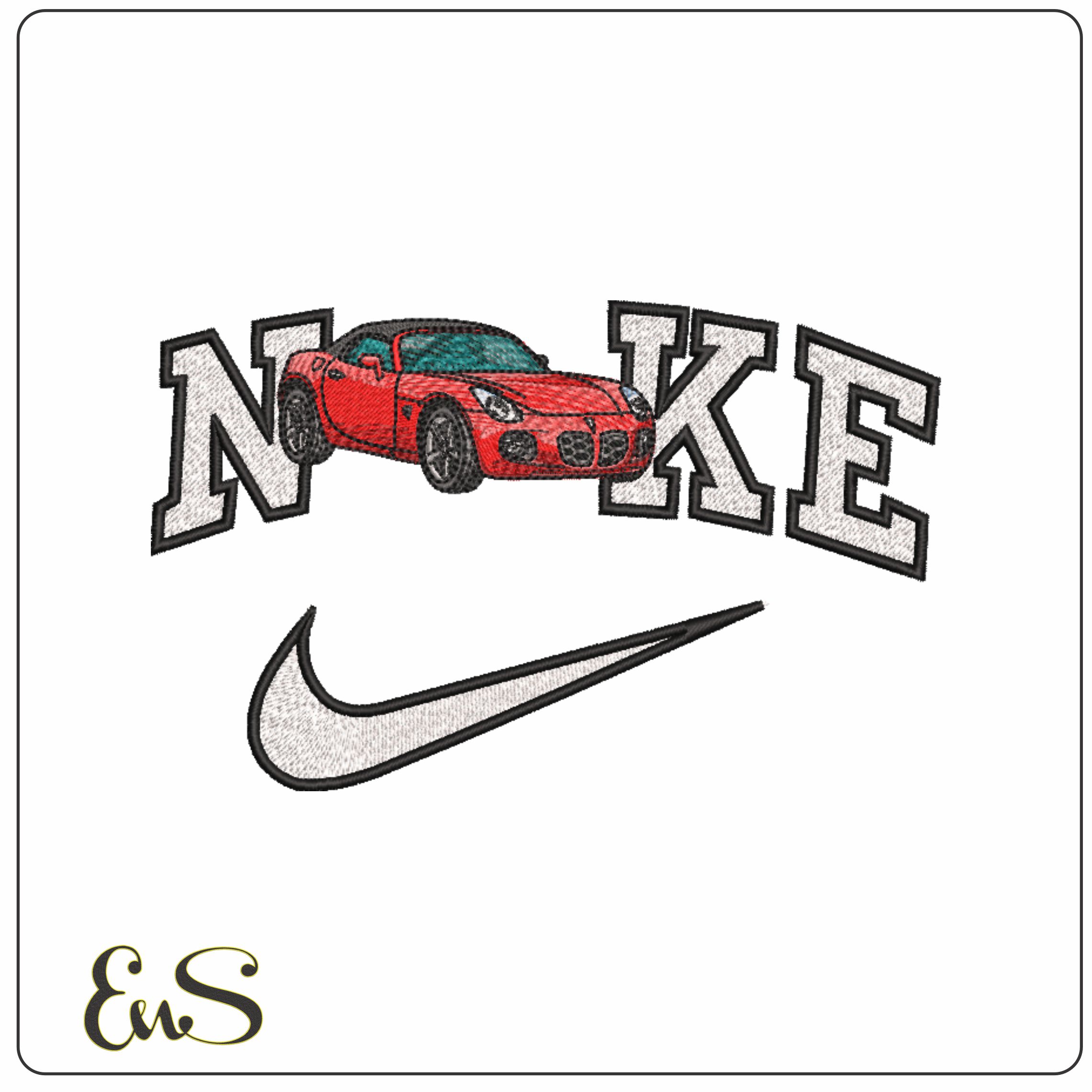 Nike Pontiac Solstice- Elegant embroidery design file - instant download