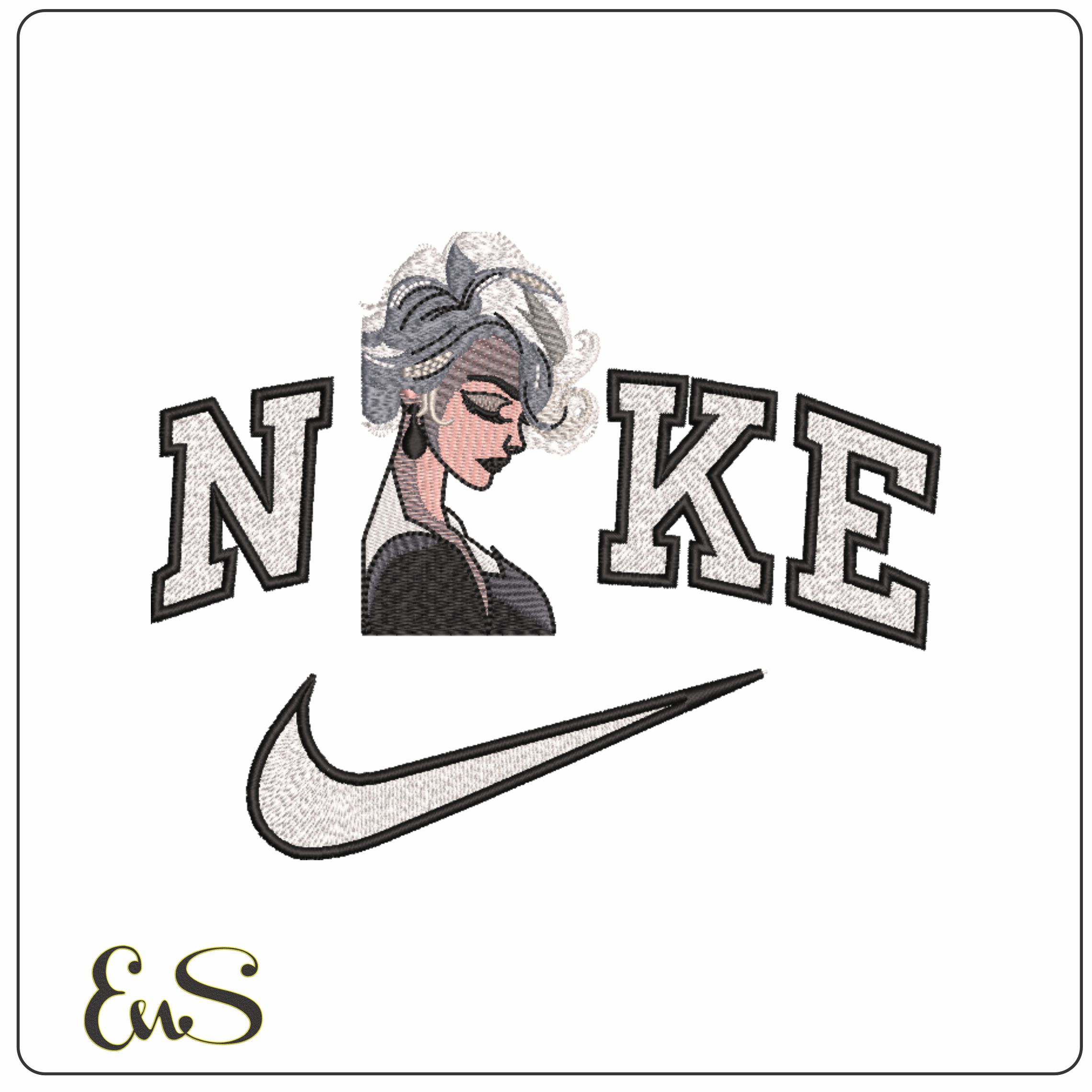Nike Refined Lady- Elegant embroidery design file - instant download