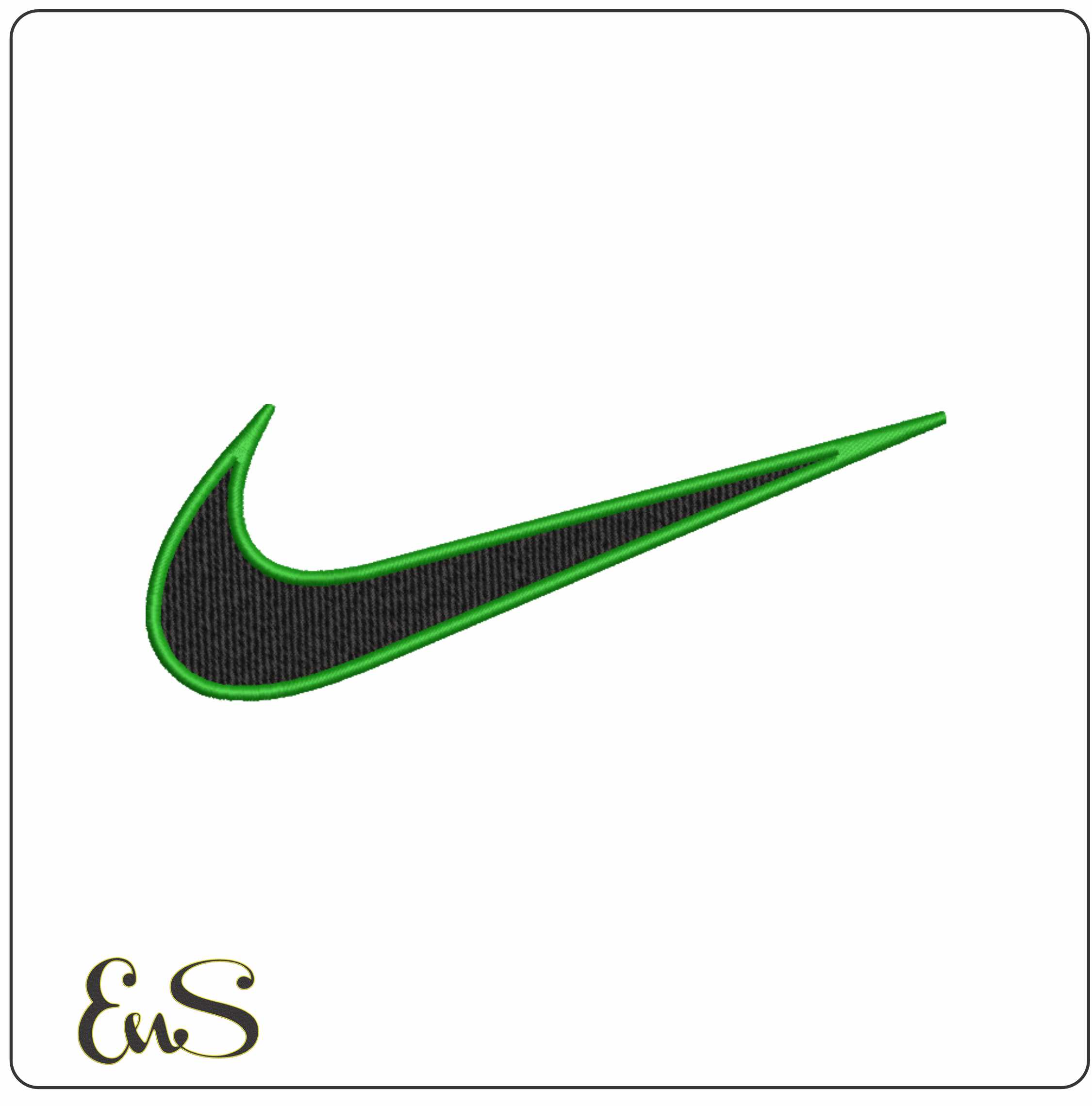 Nike Swish- Elegant embroidery design file - instant download