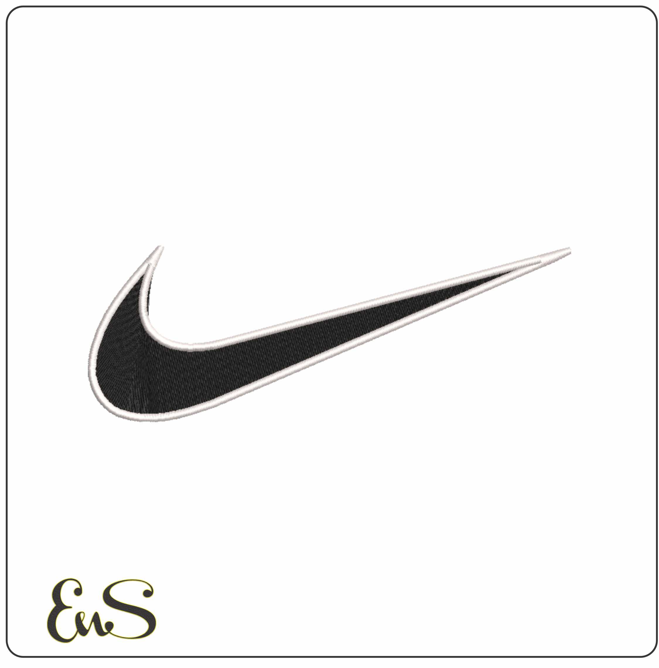 Nike Swoosh- Elegant embroidery design file - instant download