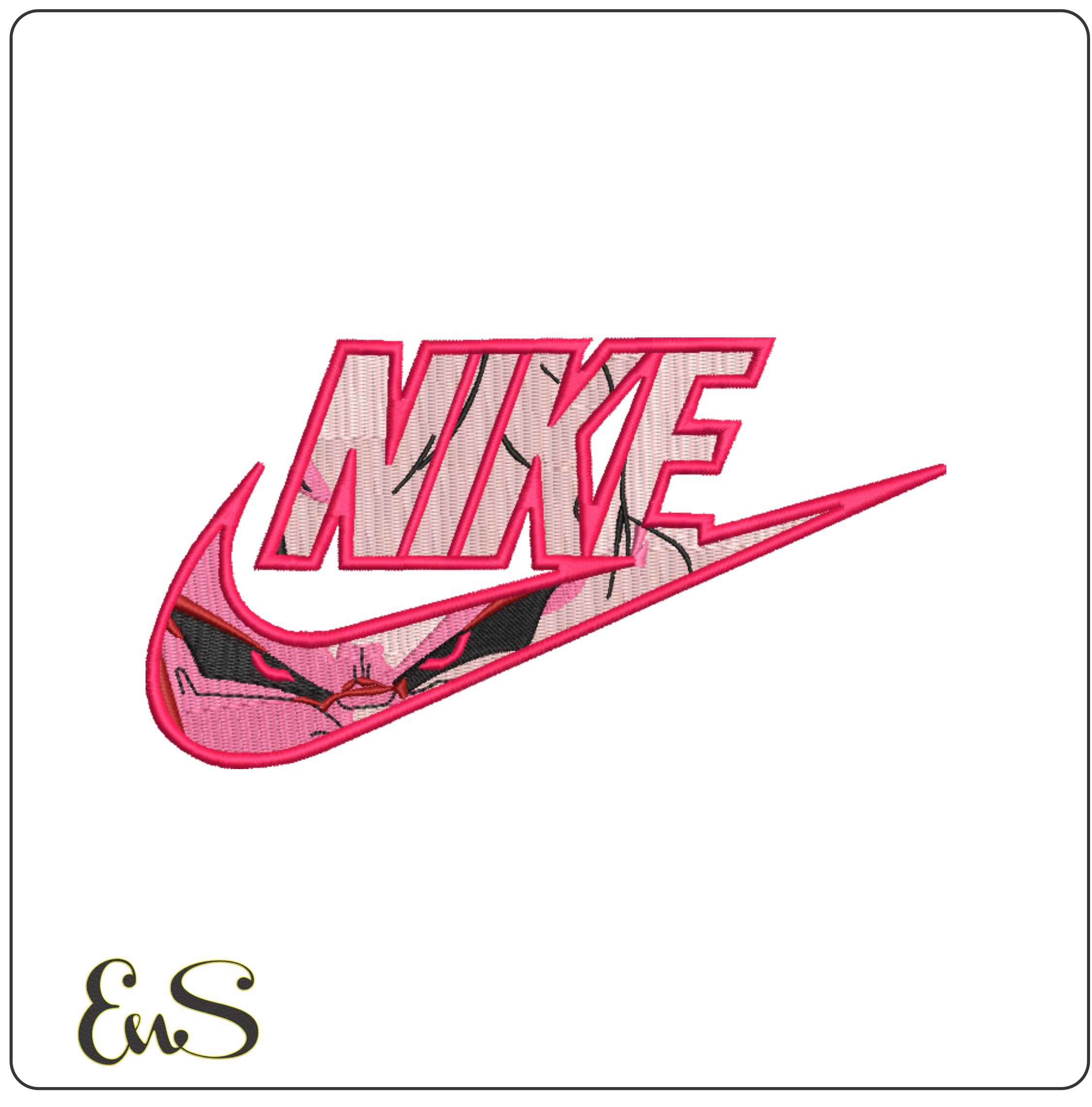 Nike Swoosh Kid Buu - Dragon Ballz- Elegant embroidery design file - instant download (Copy)