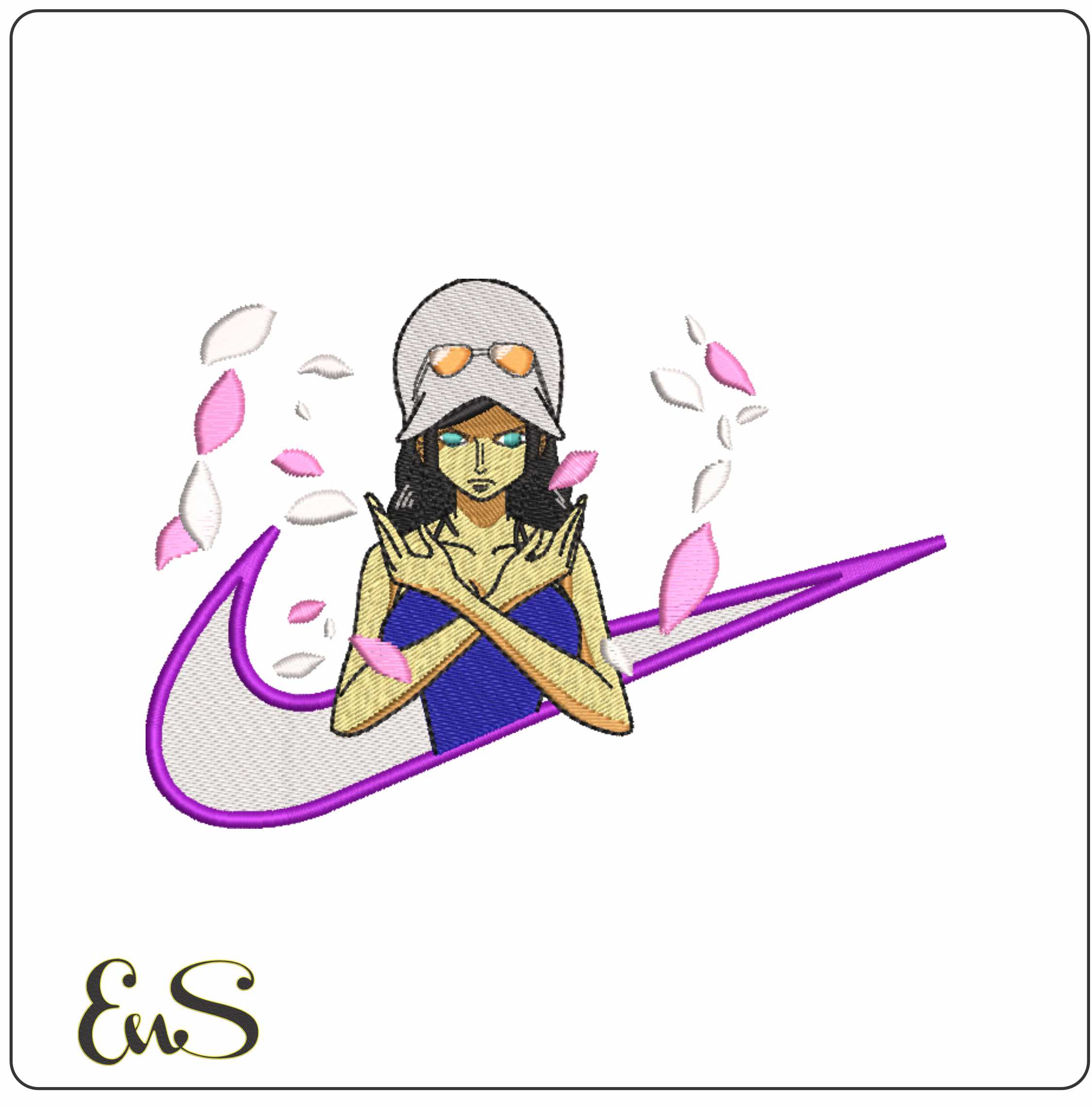 Nike Swoosh Robin Flecha - Anime- Elegant embroidery design file - instant download