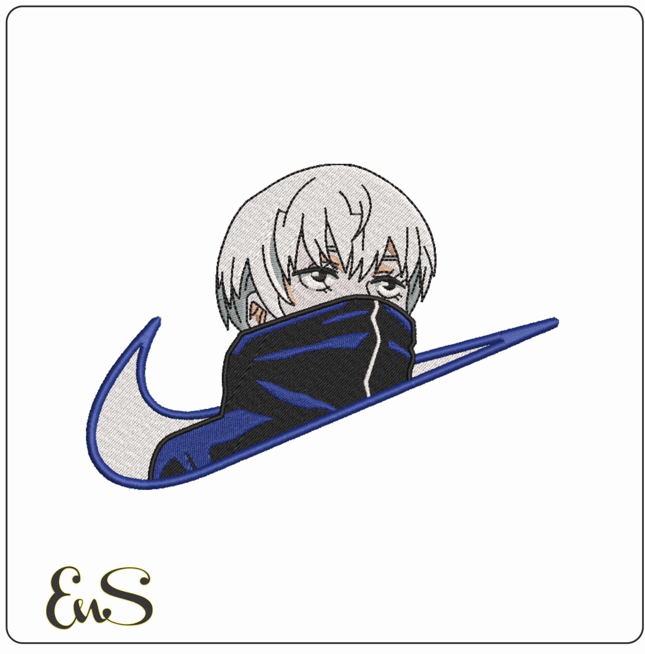 Nike Swoosh Toge Inumaki - Anime- Elegant embroidery design file - instant download