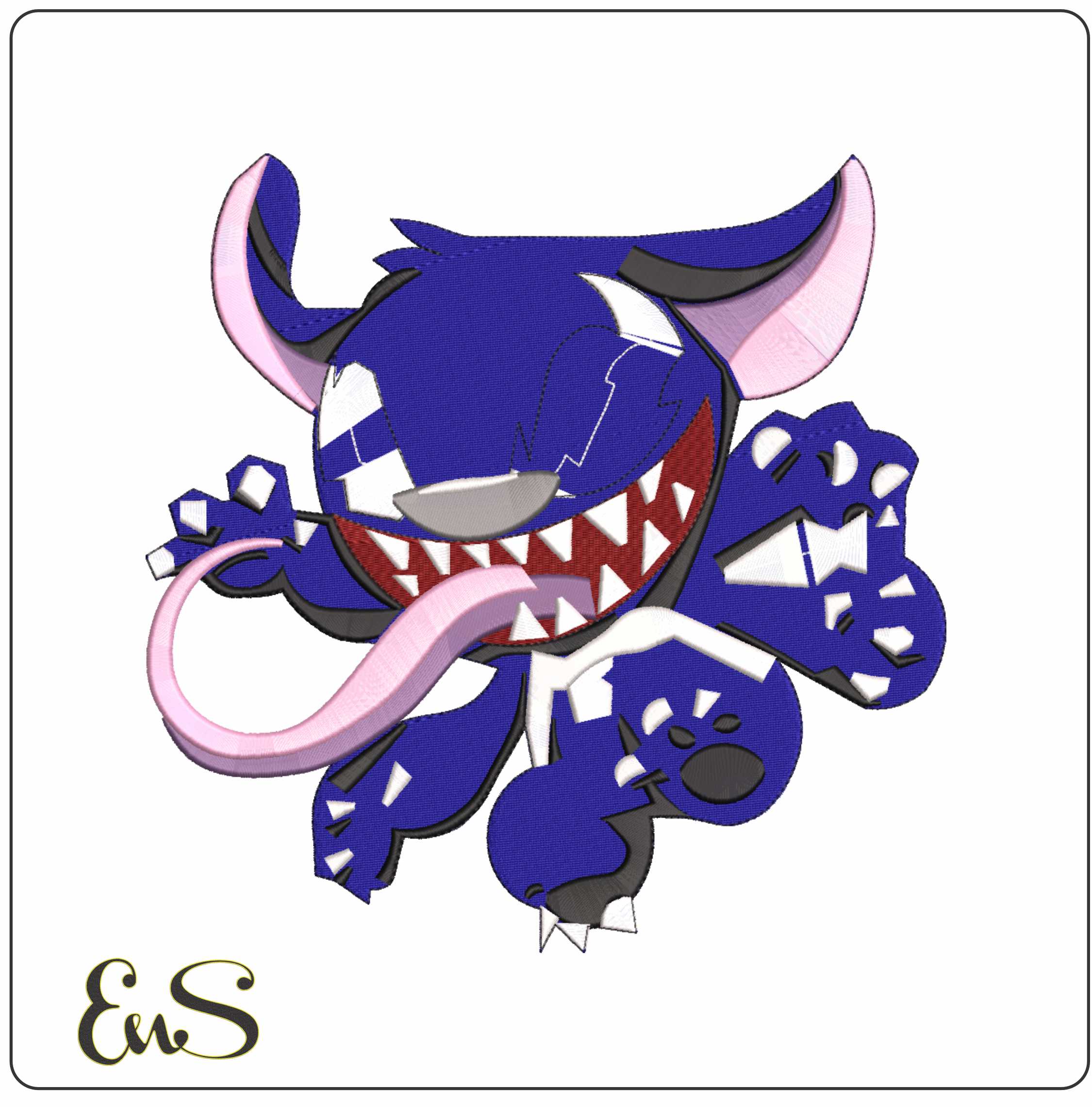 Physco Stitch- Elegant embroidery design file - instant download