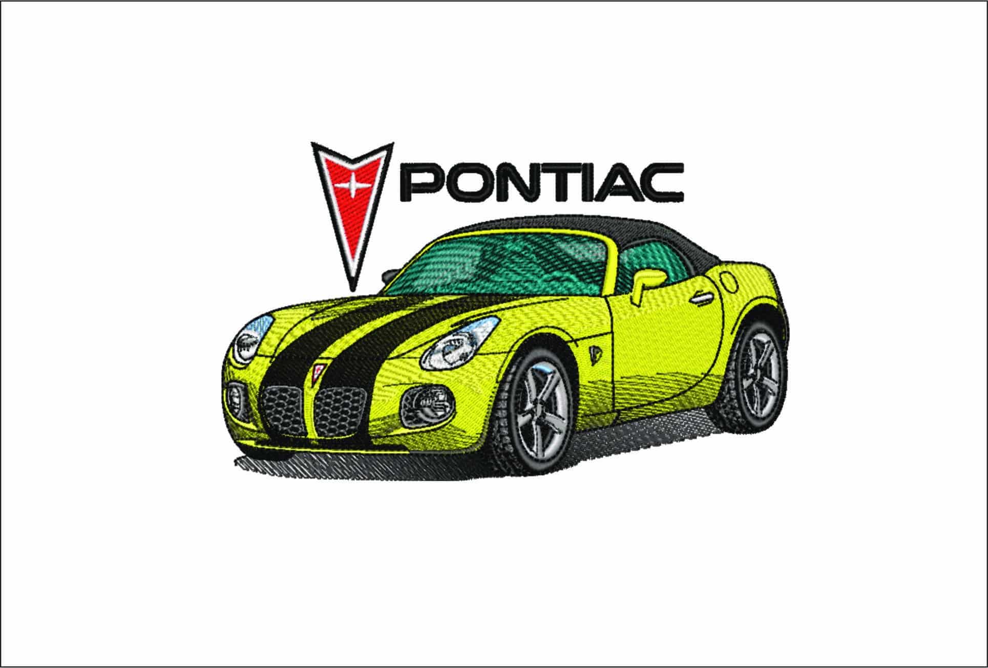 Pontiac Solstice Roadster GPX Logo- Elegant embroidery design file - instant download