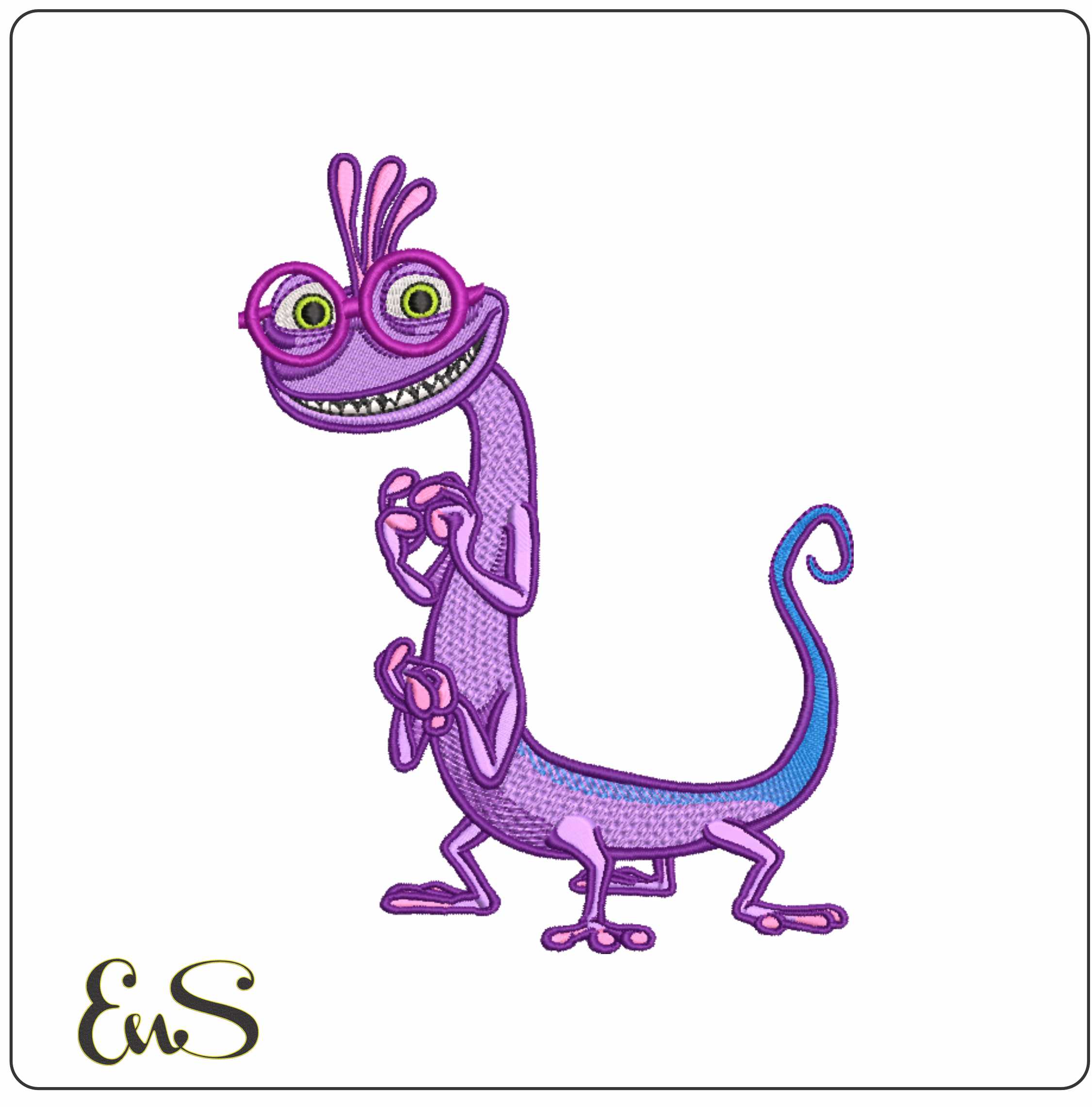 Randal Boggs Monsters Inc machine embroidery design