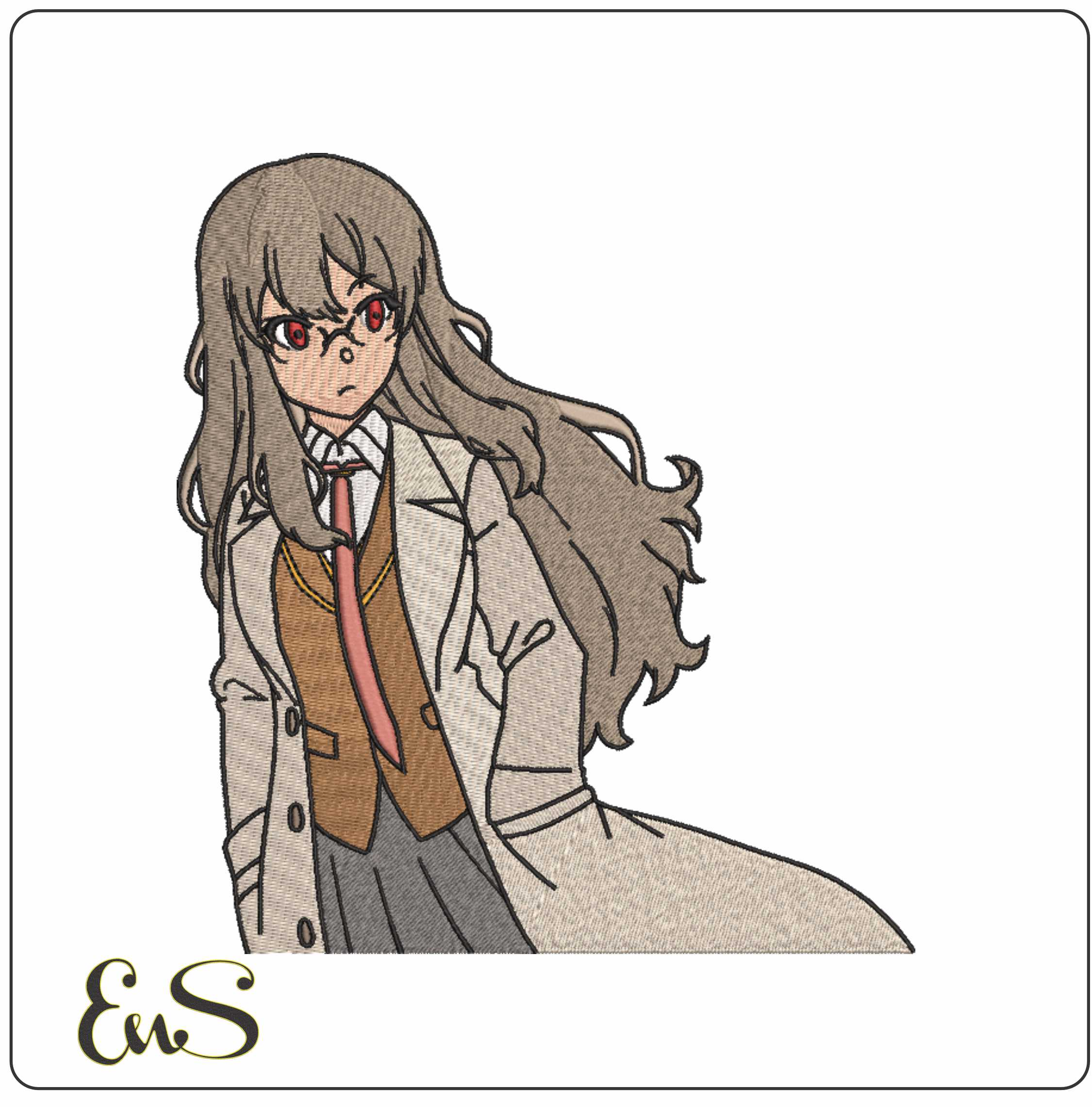 Rio Futaba - Anime- Elegant embroidery design file - instant download
