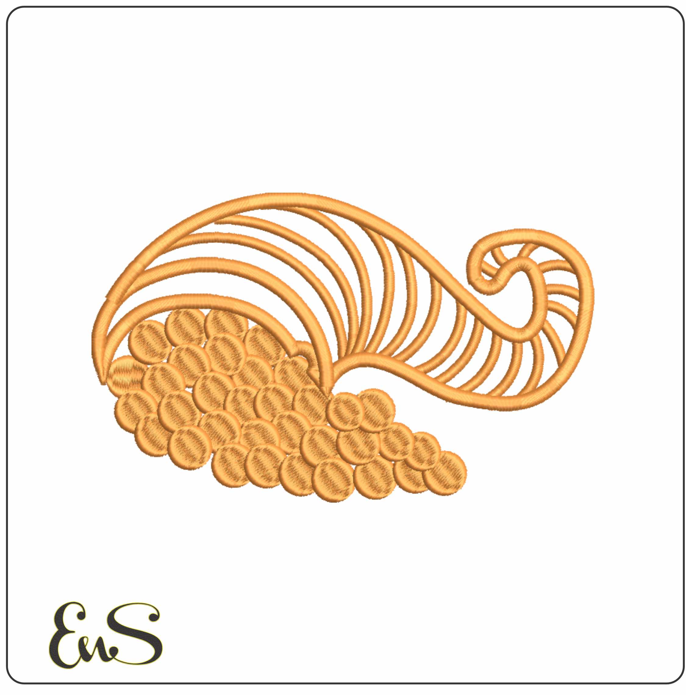 Shell basic- Elegant embroidery design file - instant download