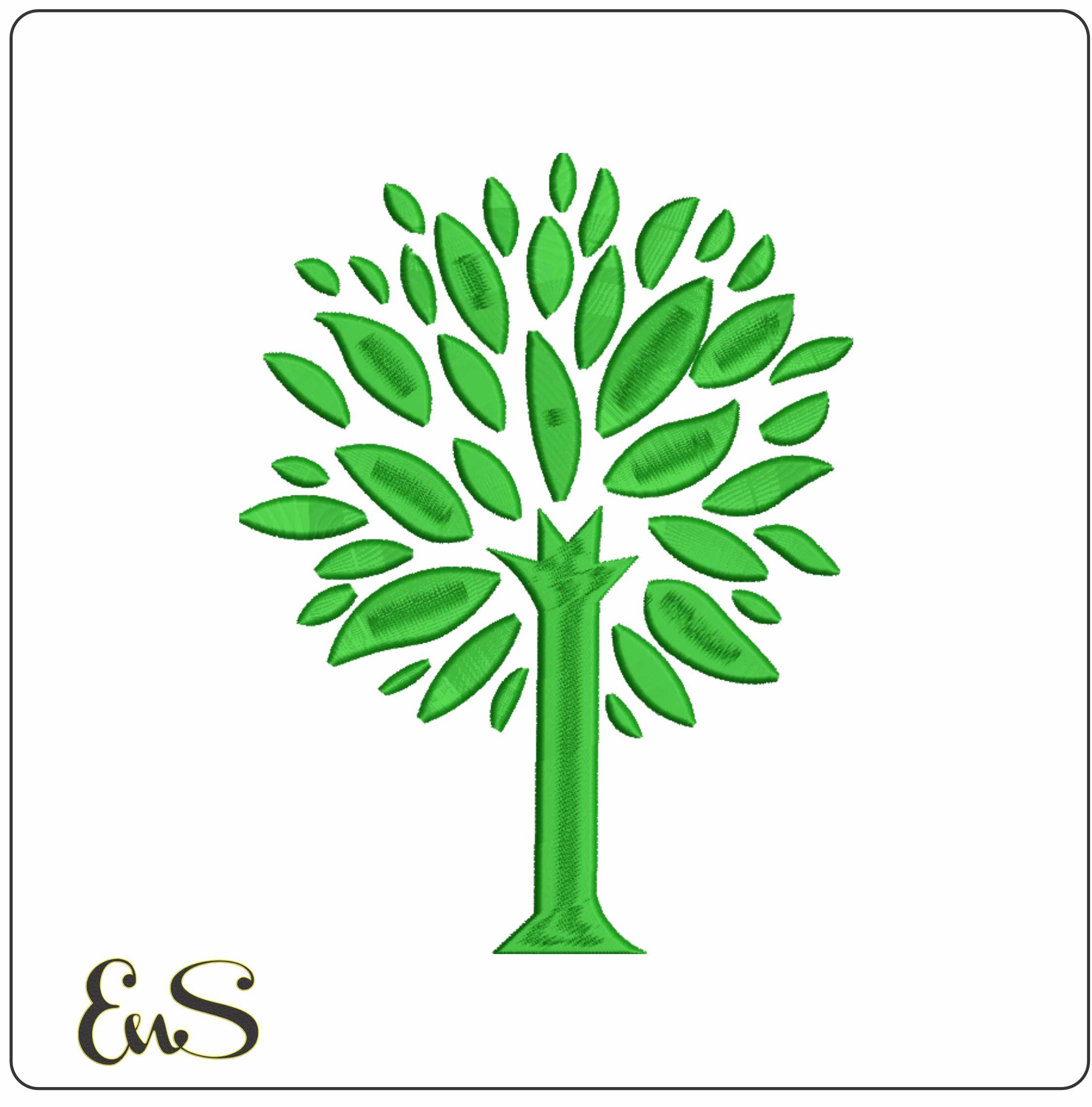 Simple Tree- Elegant embroidery design file - instant download