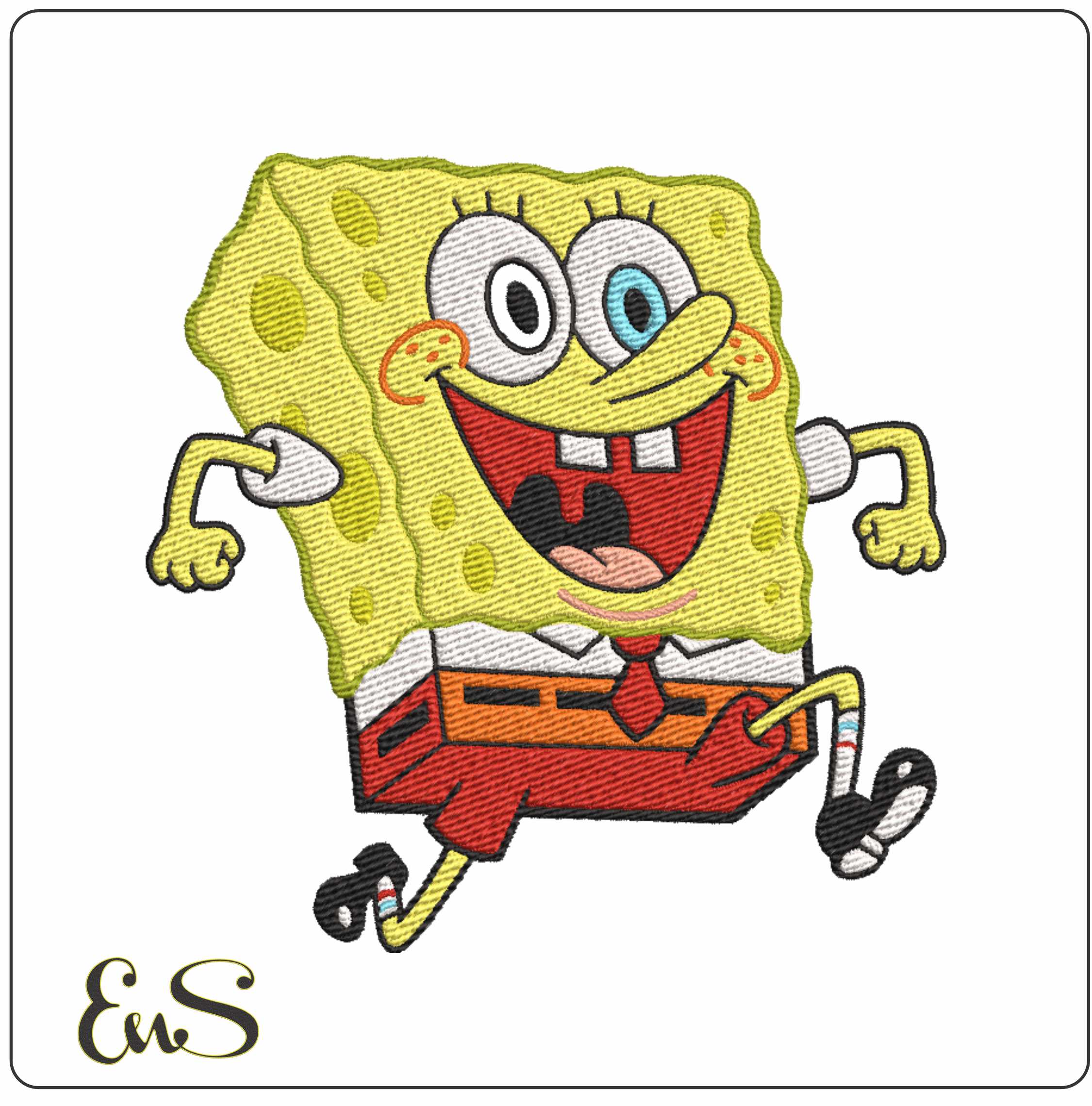 Sponge bob- Elegant embroidery design file - instant download