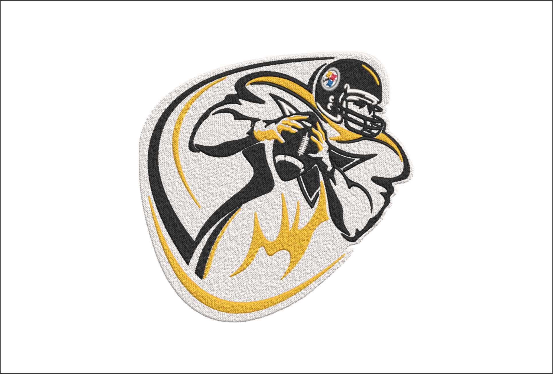 Steeler QB- Elegant embroidery design file - instant download