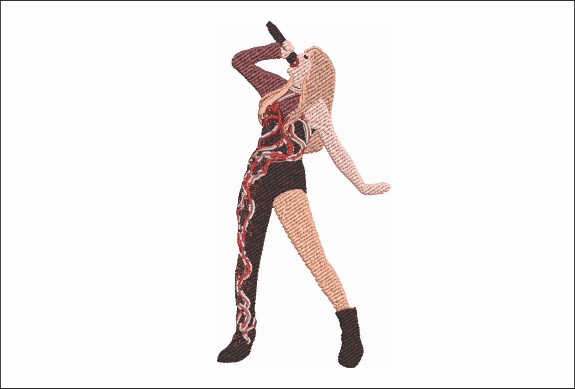 Taylor Swift Sing- Elegant embroidery design file - instant download