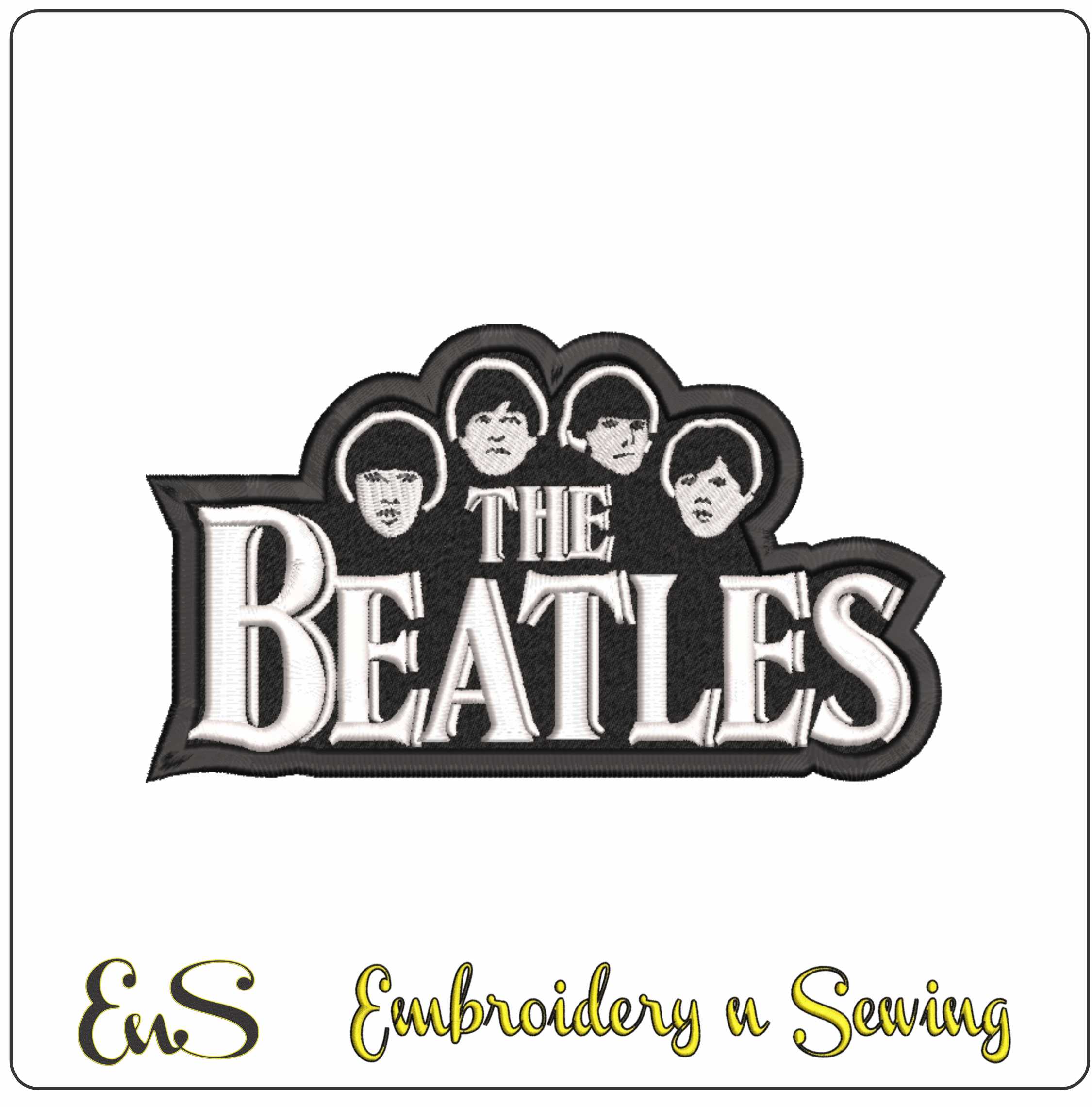 The Beatles- Elegant embroidery design file - instant download