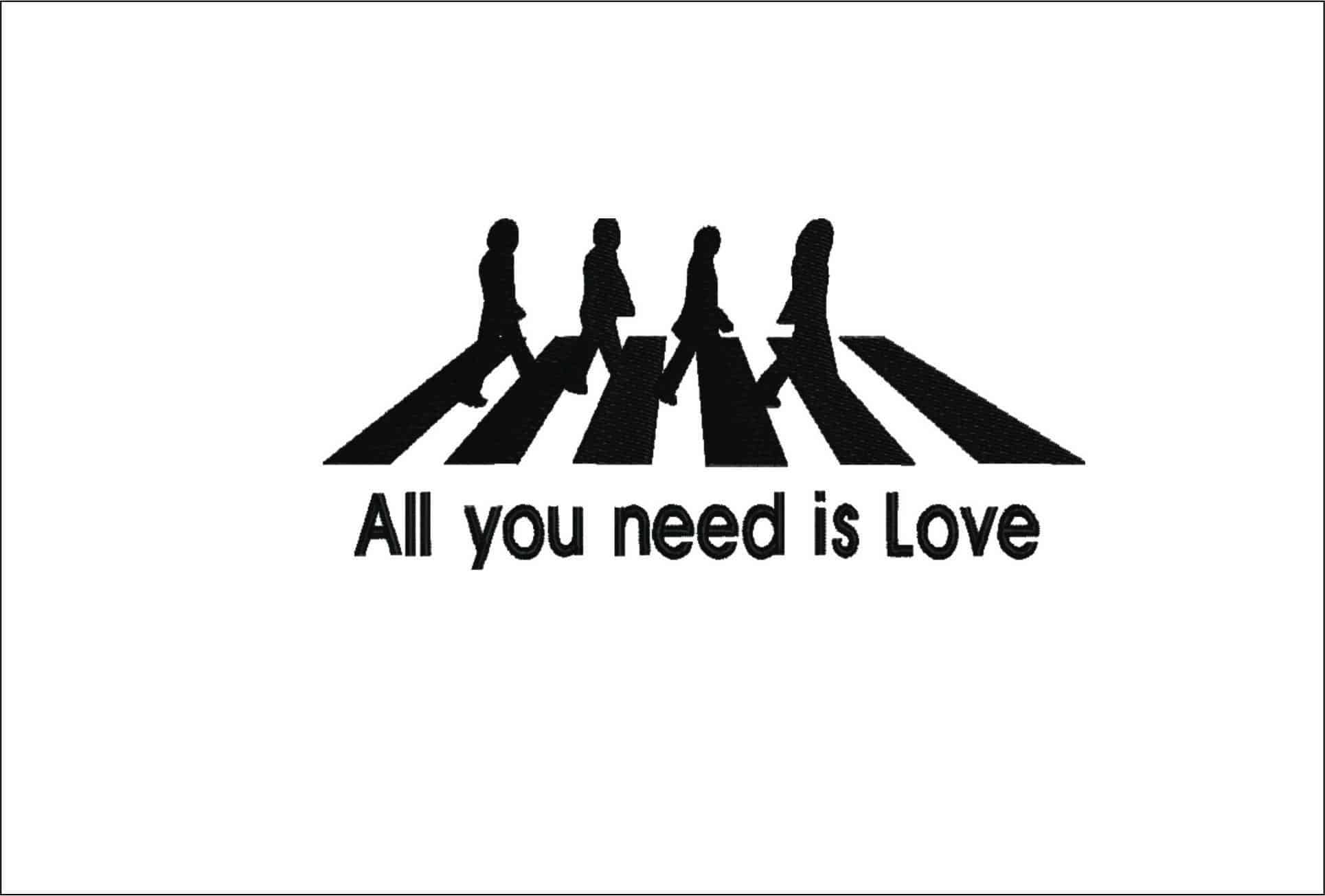 The Beatles Abbey Road- Elegant embroidery design file - instant download