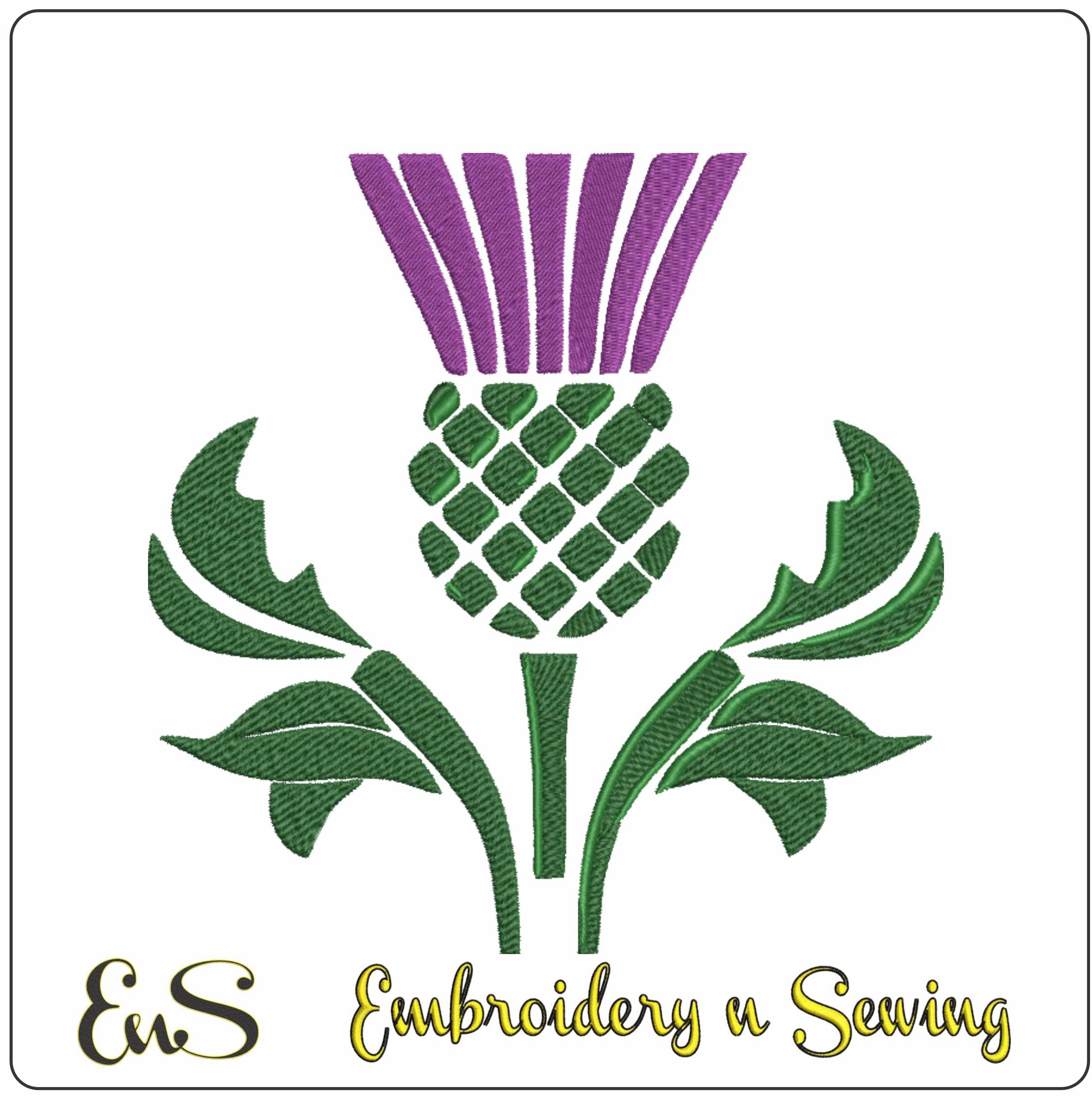 Thistle- Elegant embroidery design file - instant download