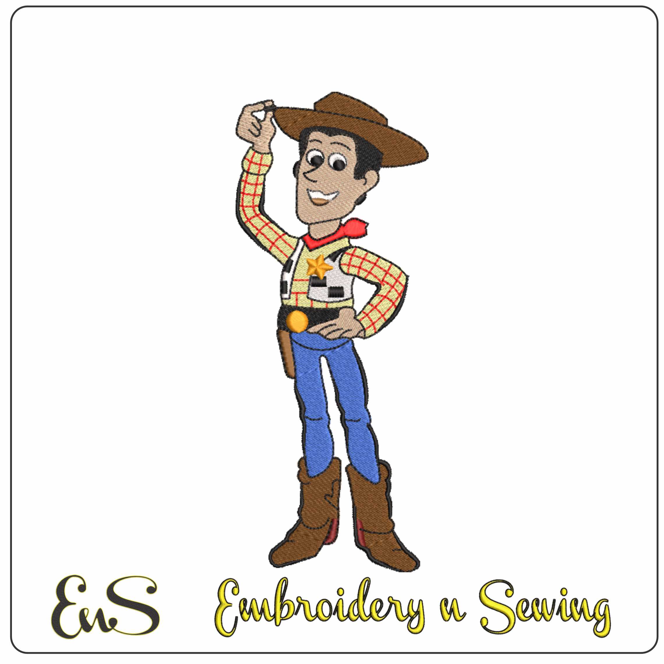 Toy Story Woody- Elegant embroidery design file - instant download