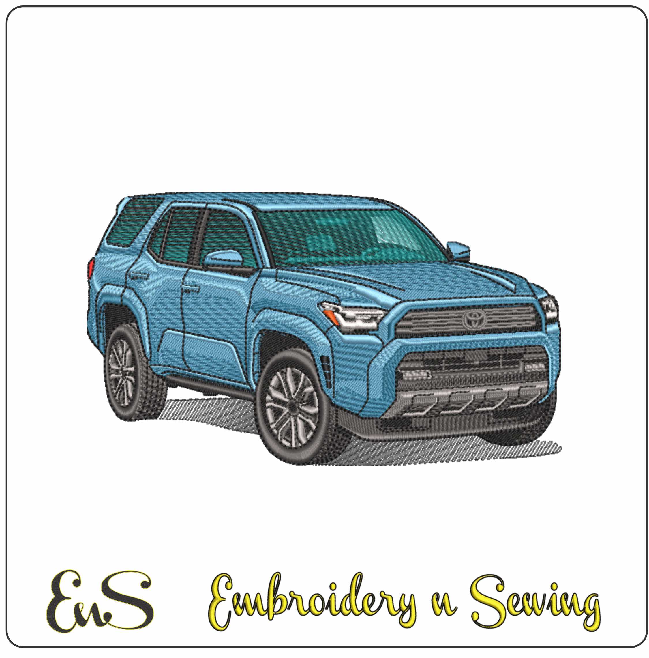 Toyota Four runner 2025- Elegant embroidery design file - instant download