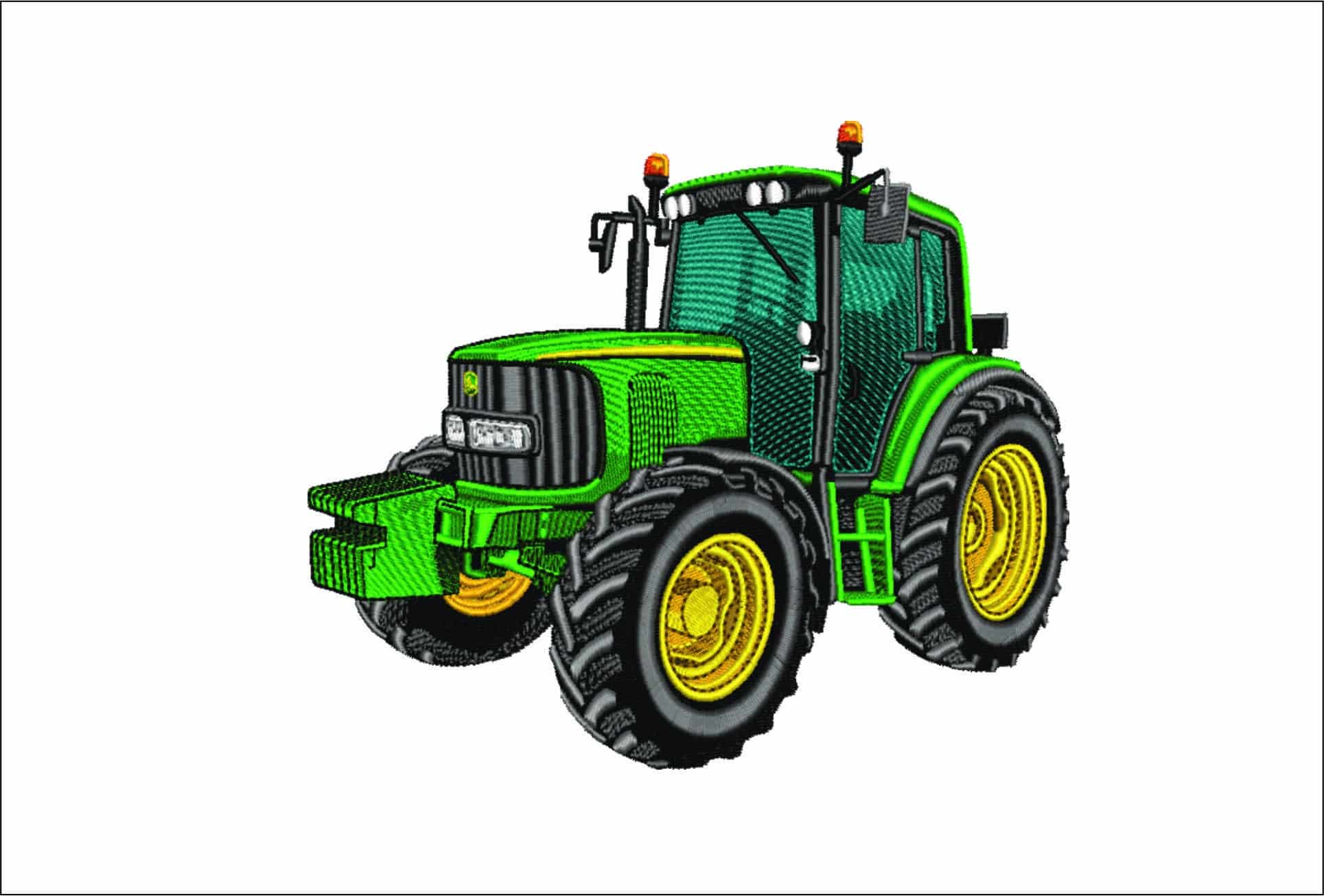 Tractor John Deere No Logo- Elegant embroidery design file - instant download