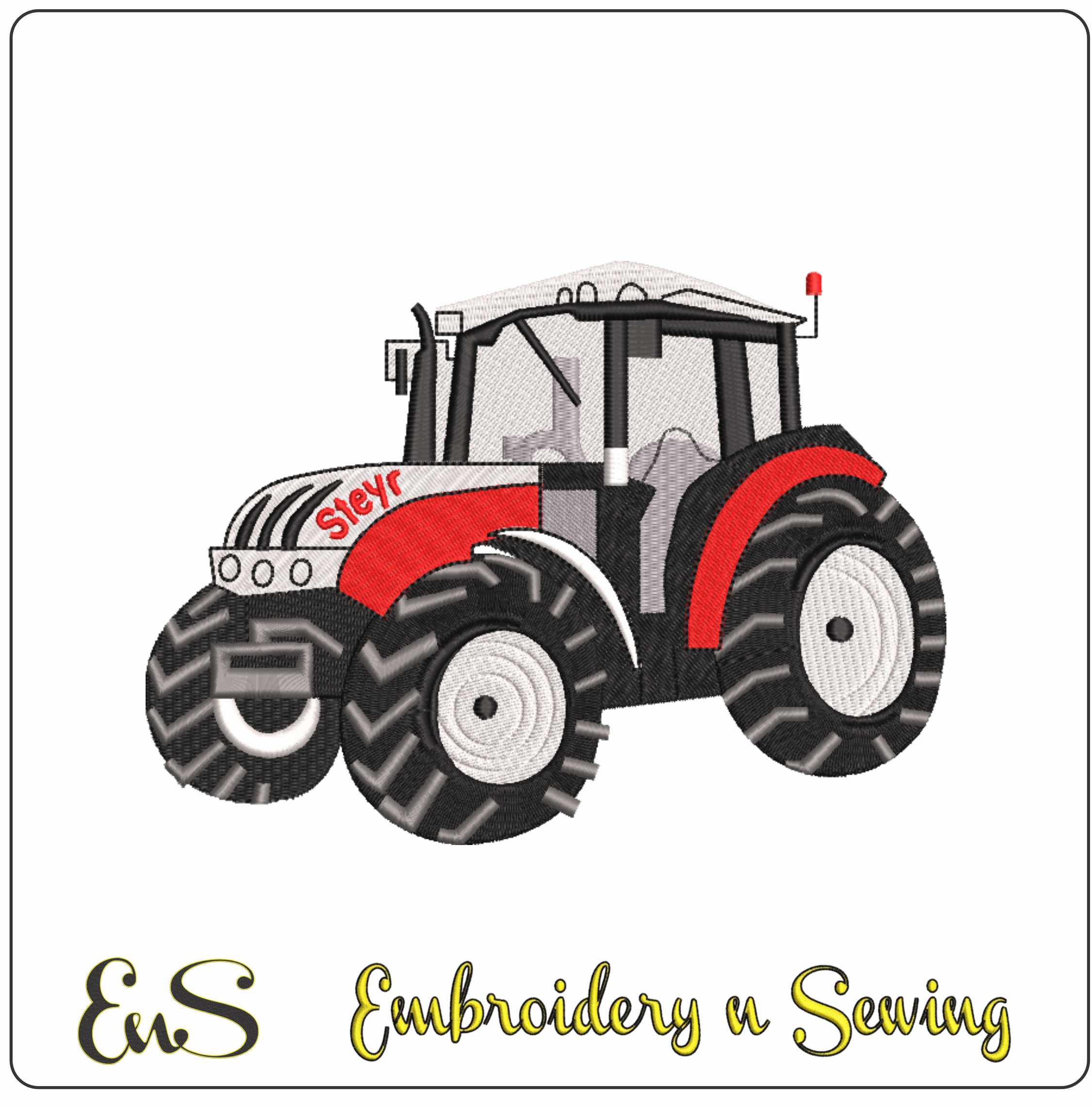 Tractor Steyr- Elegant embroidery design file - instant download