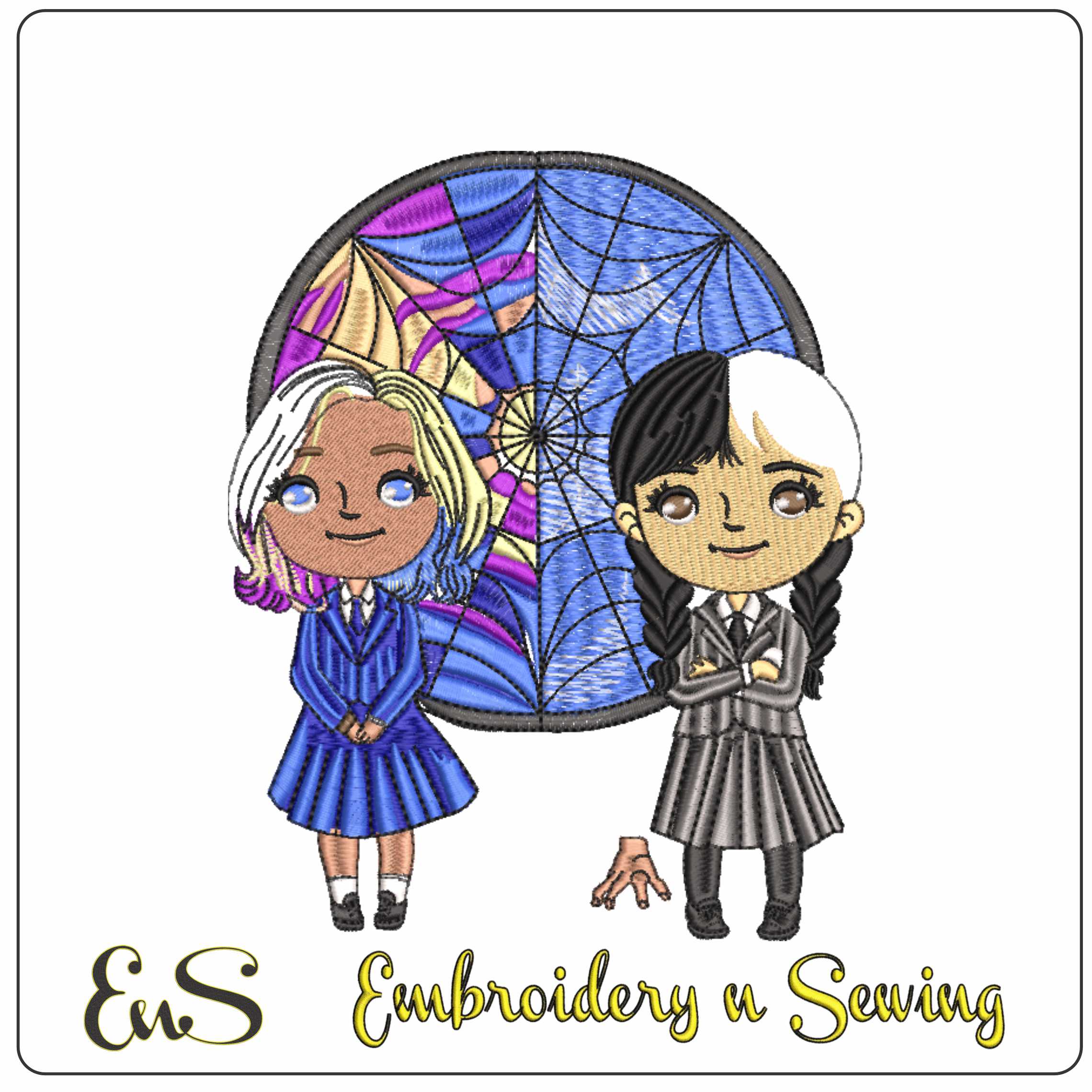 Wednesday- Elegant embroidery design file - instant download