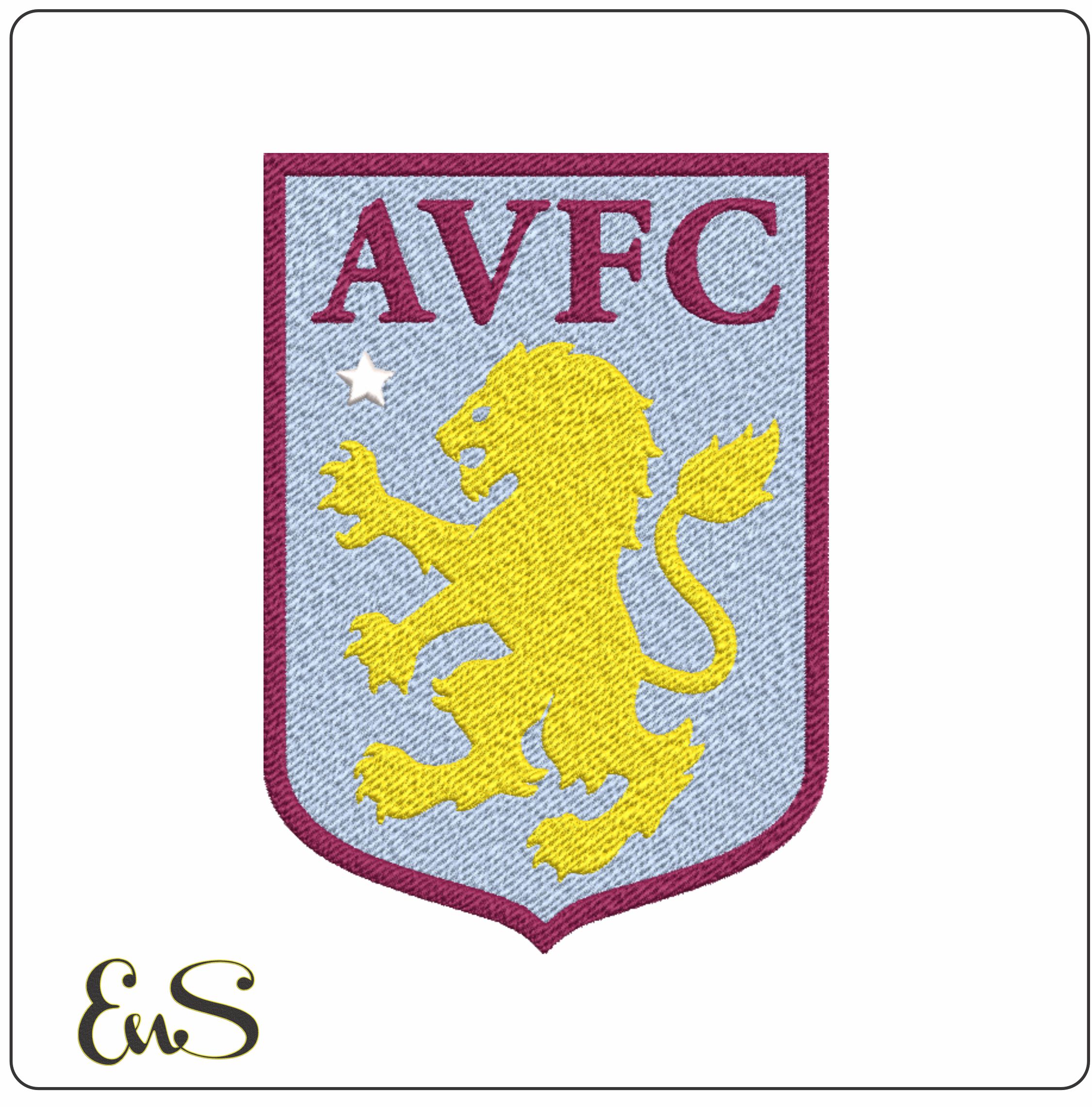 Aston villa- Elegant embroidery design file - instant download