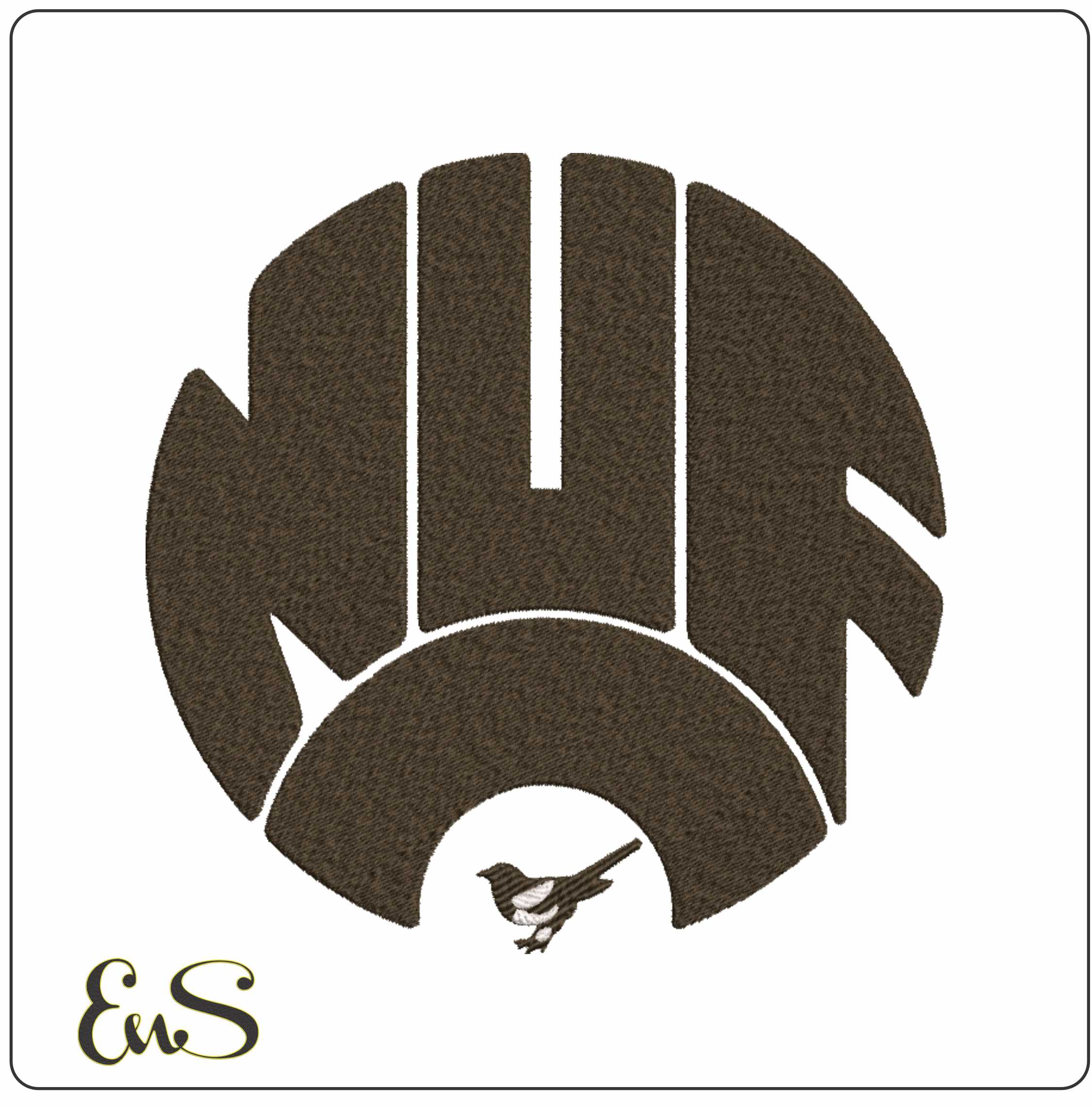 NUFC- Elegant embroidery design file - instant download