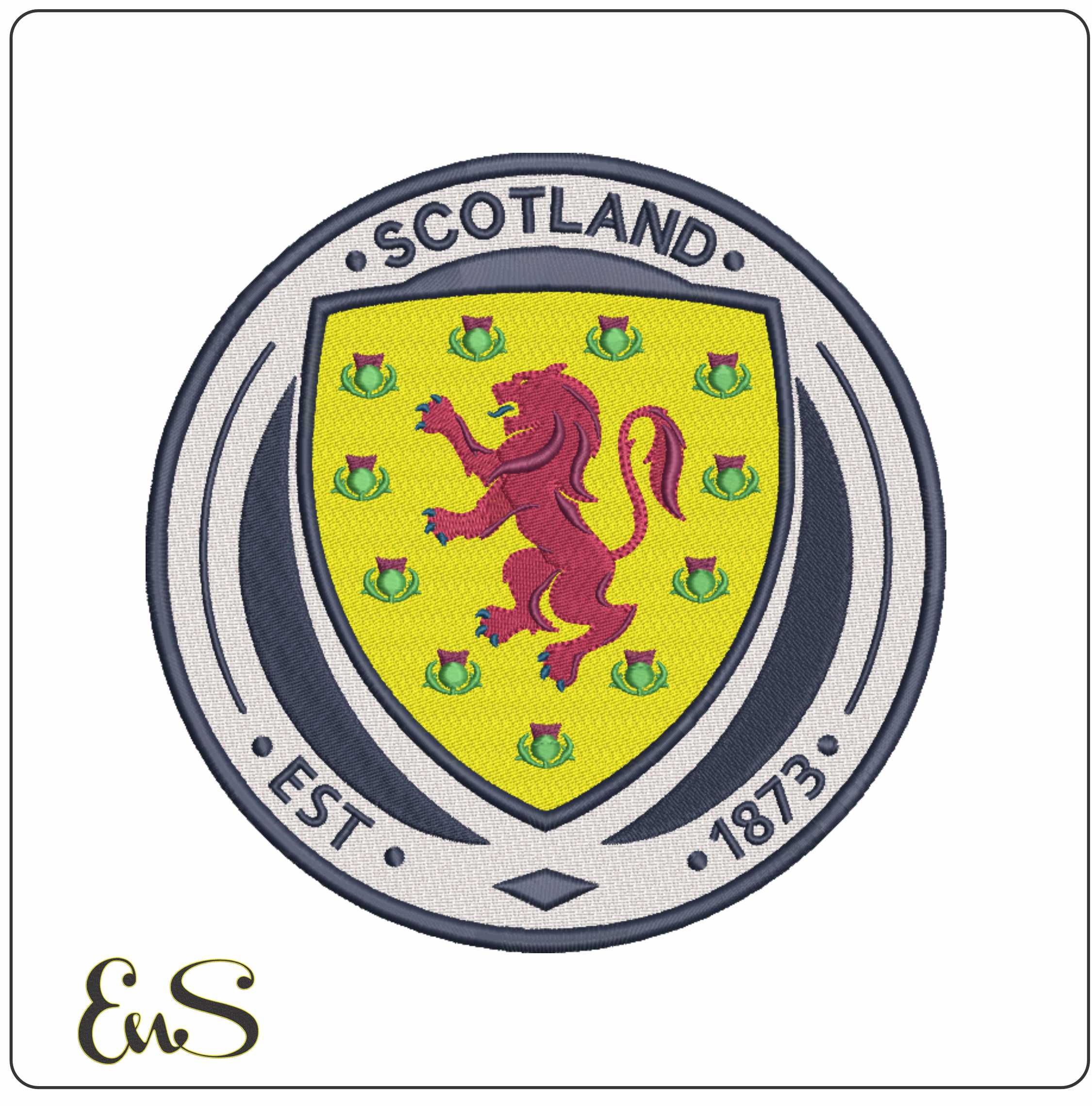 Scotland Football- Elegant embroidery design file - instant download