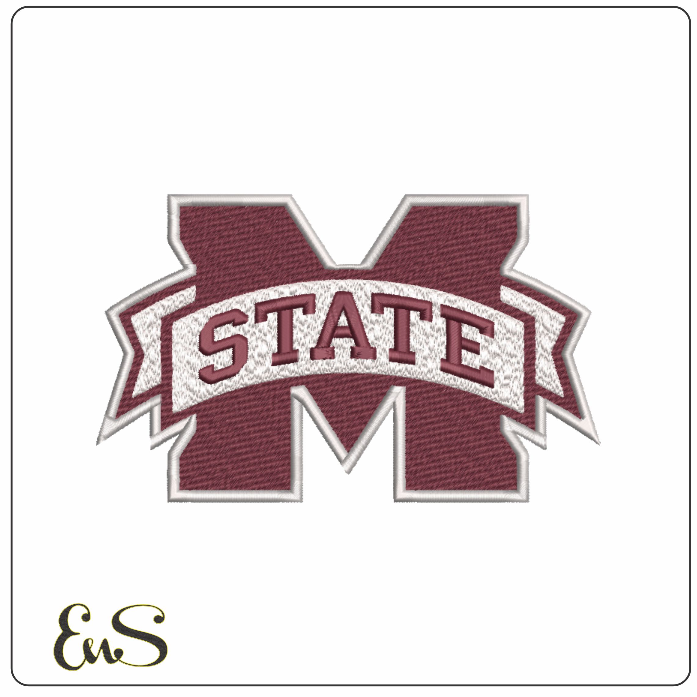 Mississippi State Bulldogs Special embroidery design - Mississippi State University Logo machine pattern file