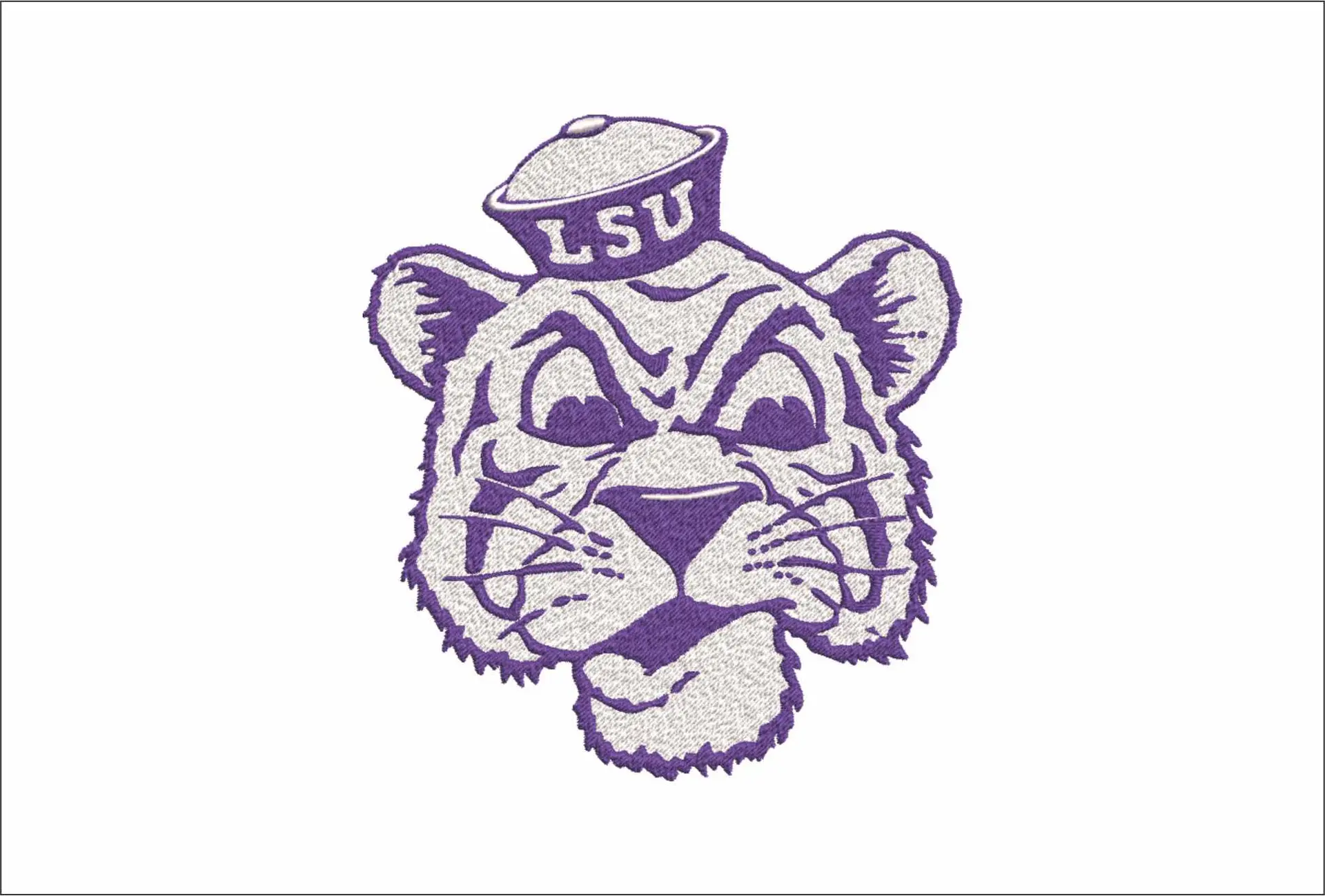Small LSU Tigers 1955 Outline embroidery design - Fighting Tigers Logo - Louisiana State University  Logo  embroidery machine  pattern embroidery file