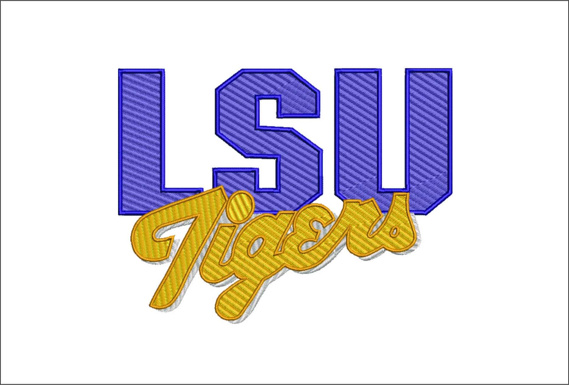 LSU Fighting Tigers embroidery design 1988 - 2002 - Fighting Tigers Logo - Louisiana State University  Logo  embroidery machine  pattern embroidery file