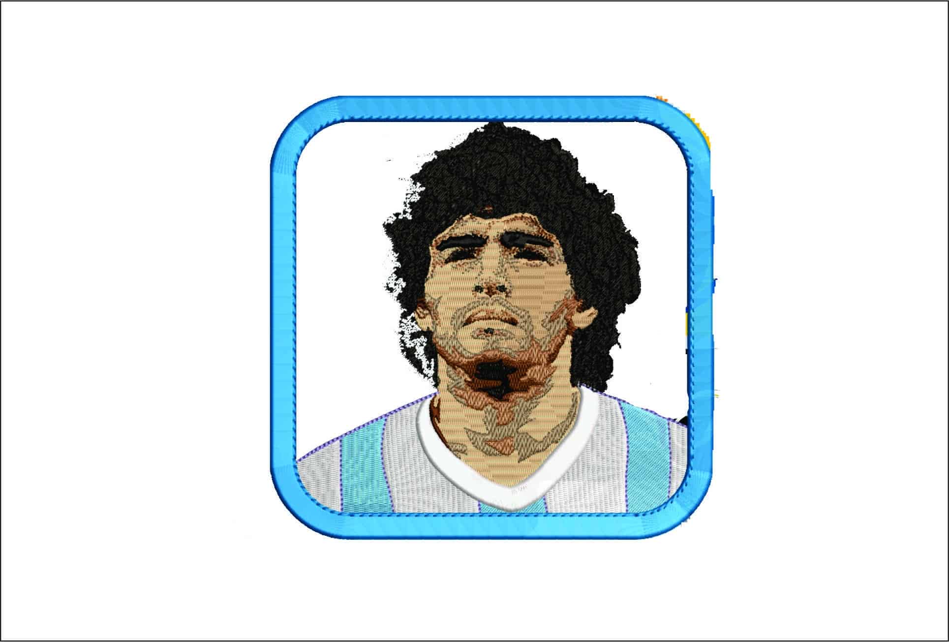 D10S Maradonna- Elegant embroidery design file - instant download