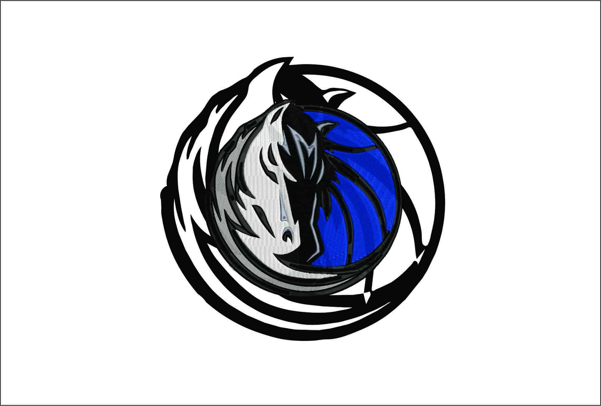 Dallas Mavericks Logo- Elegant embroidery design file - instant download