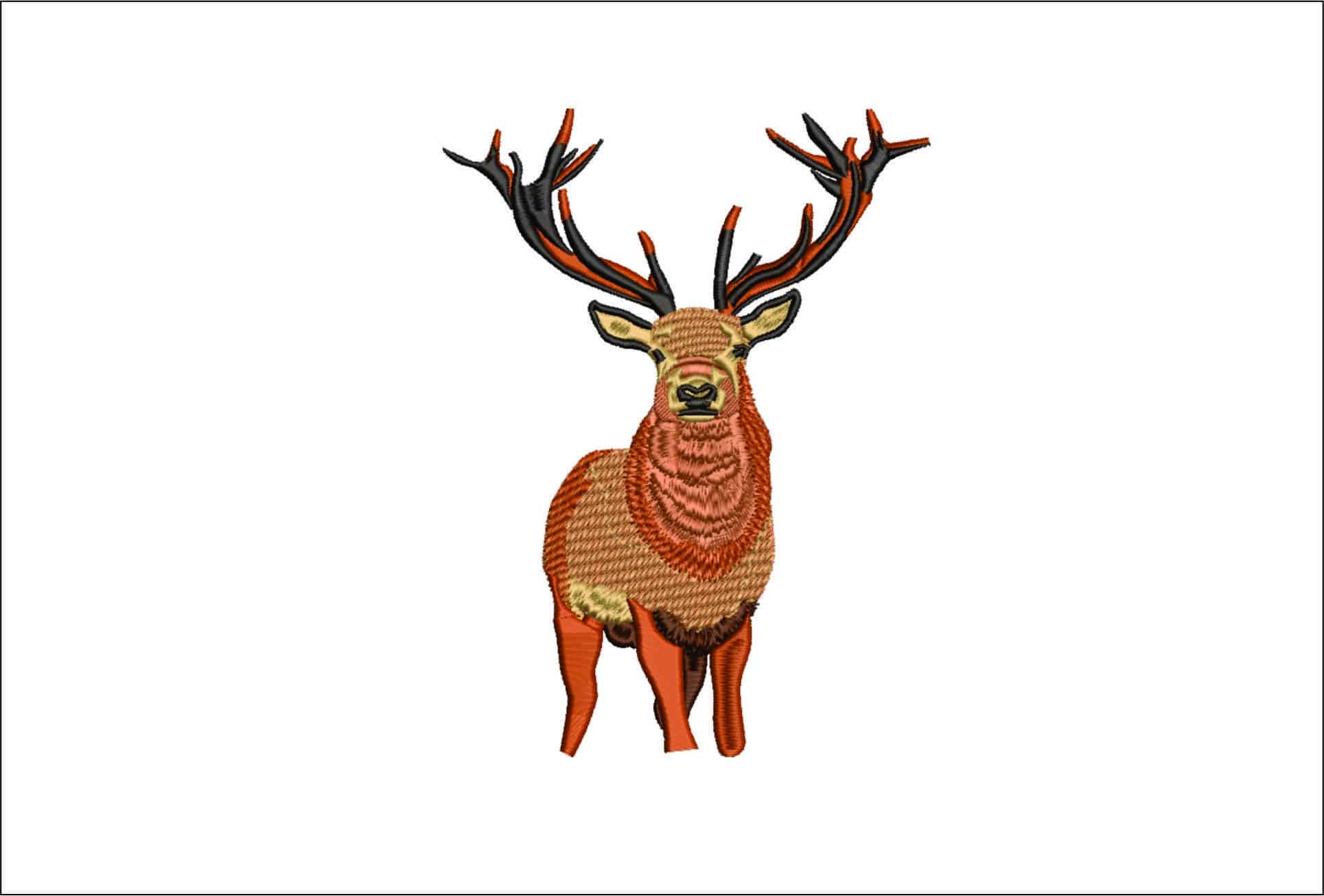 Deer- Elegant embroidery design file - instant download