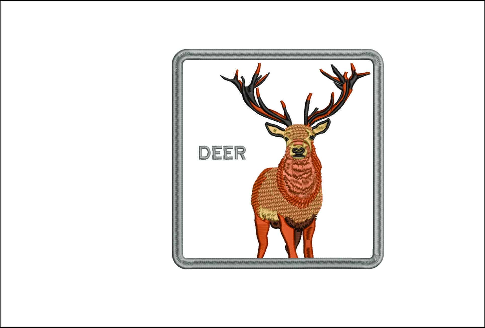 Deer Frame- Elegant embroidery design file - instant download