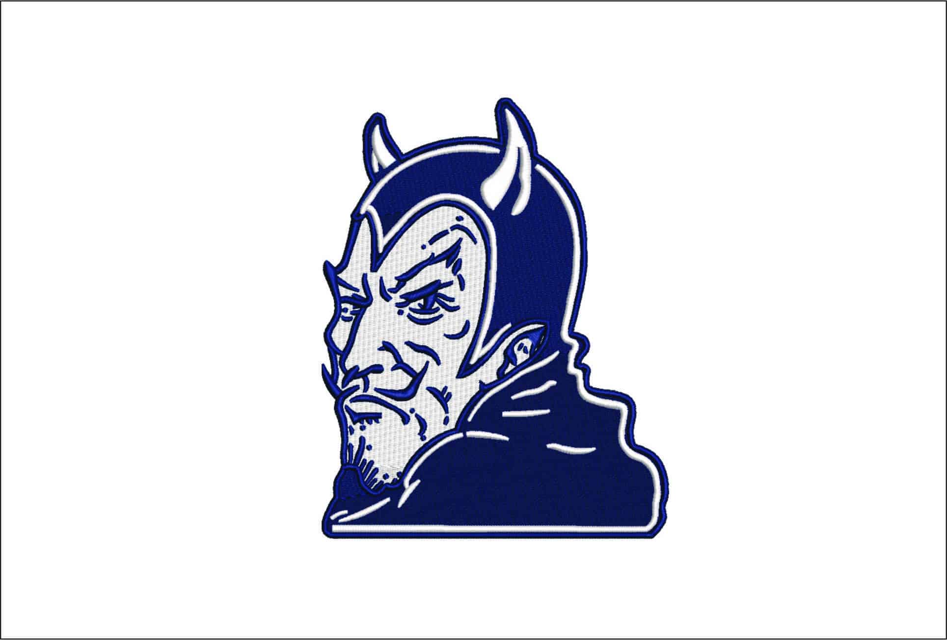 Devil face Mascot 1947- Elegant embroidery design file - instant download