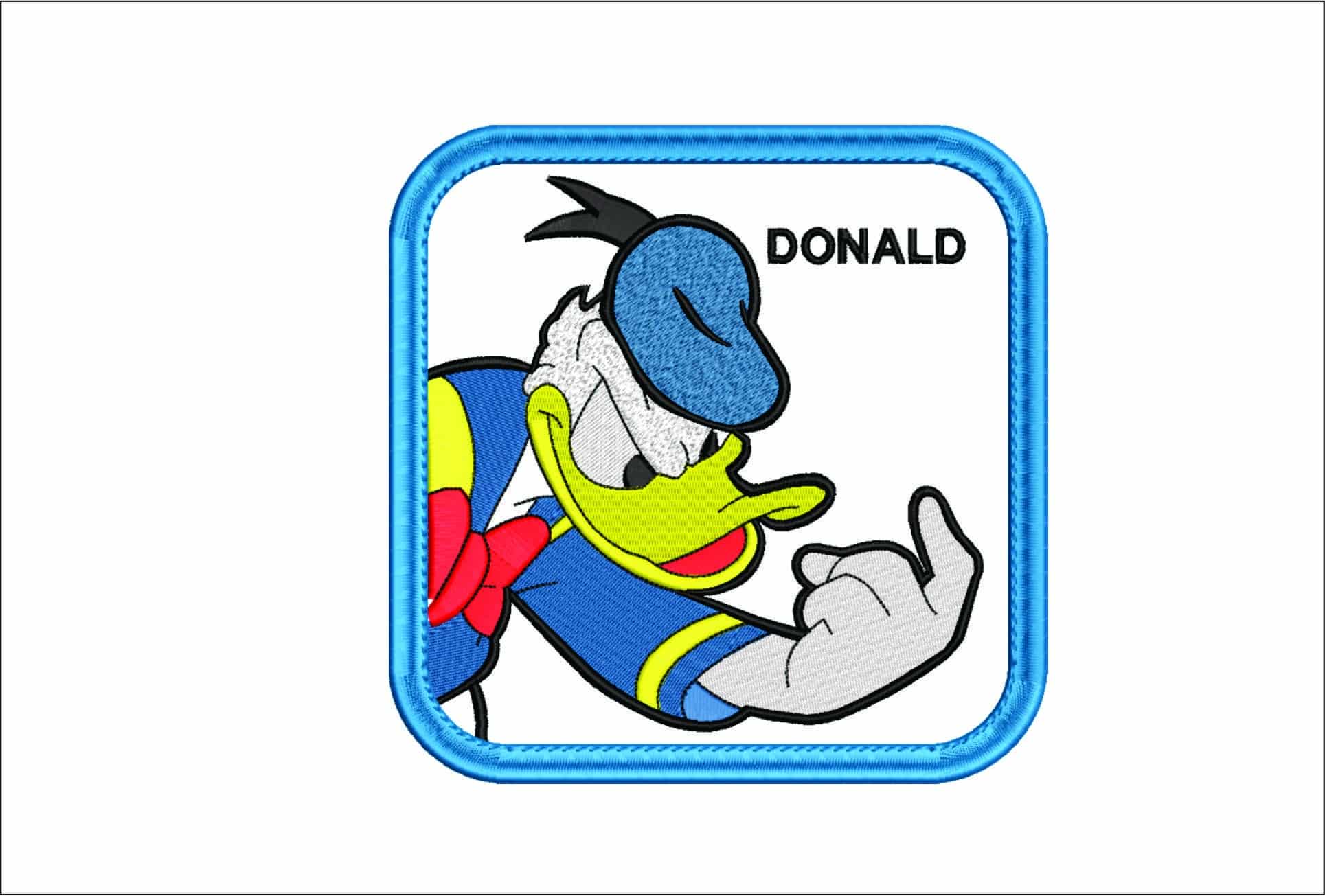 Donald Duck Frame- Elegant embroidery design file - instant download
